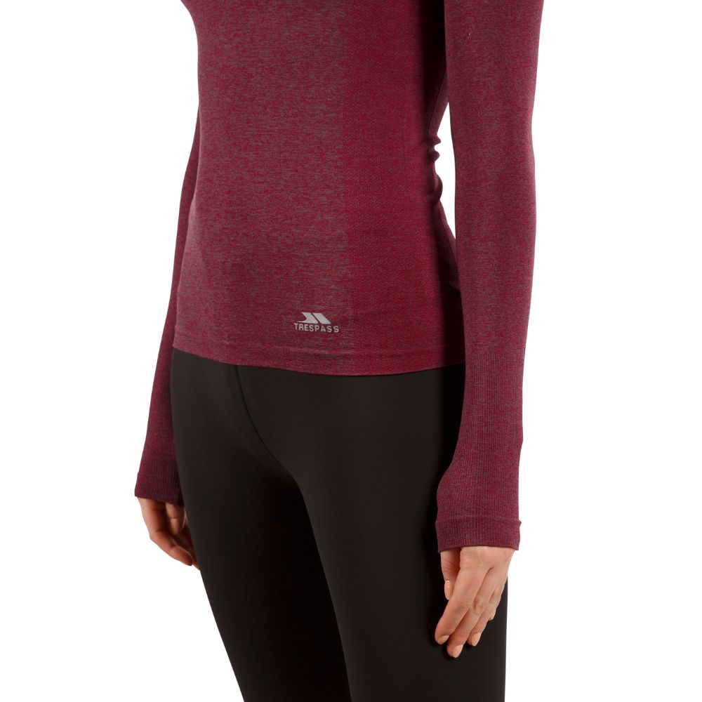 Trespass Welina Women's Thermal Base Layer Top - Warm Fleece Lined Long Sleeve Shirt for Hiking, Skiing & Winter Outdoor Activities