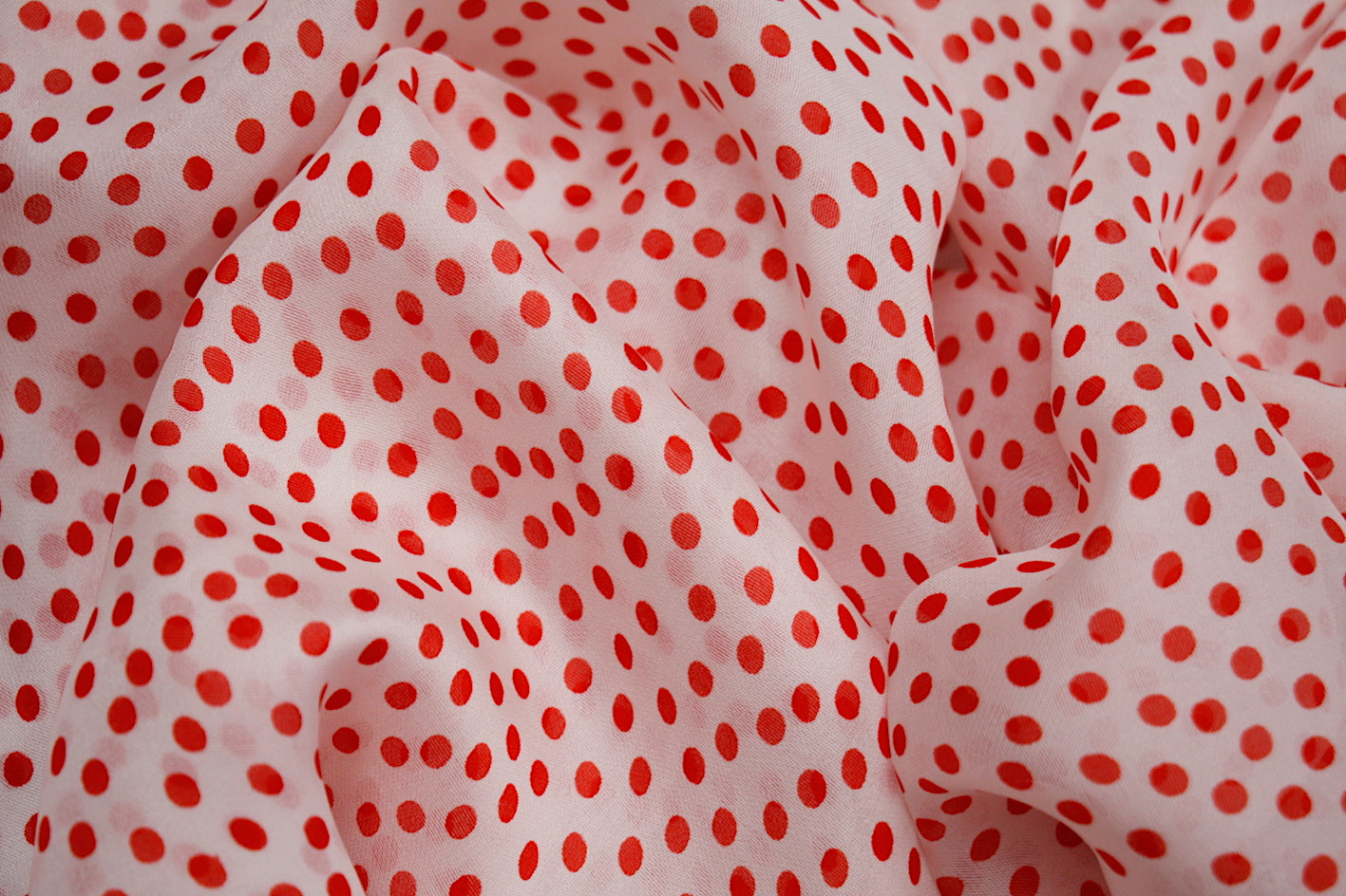 Cherry Neve Crepe Satin Chiffon Fabric - Soft Flowy Material for Dresses, Scarves & Home Decor | Perfect for Evening Gowns, Bridal Wear & DIY Sewing Projects