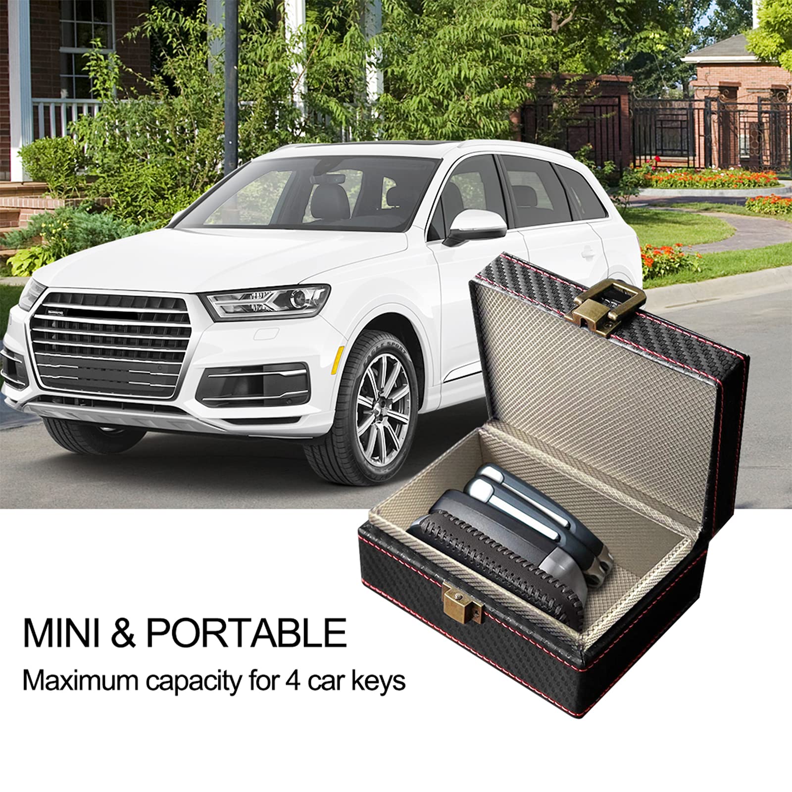 Premium Faraday Box for Car Keys - Leather RFID Signal Blocker for Keyless Entry Vehicles | Anti-Theft Key Protector | Perfect for Home, Office & Travel Security