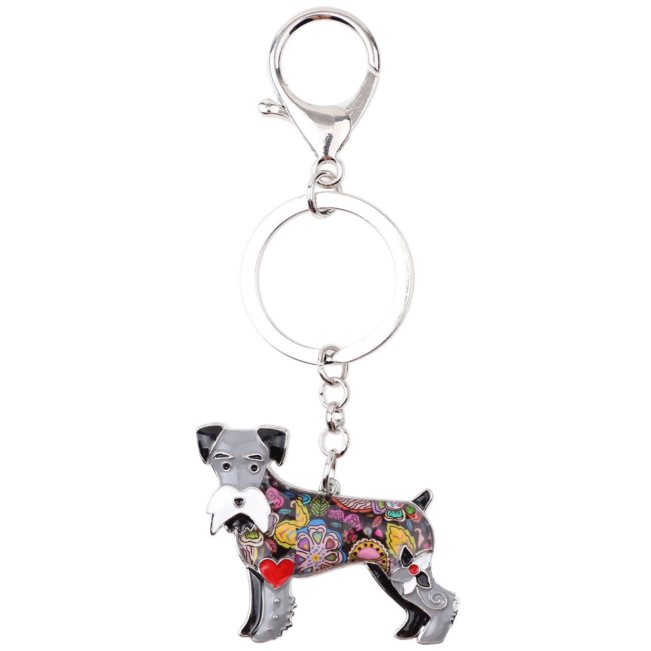 Cute Enamel Dog Keychain for Women - Purse & Bag Charm for Pet Lovers