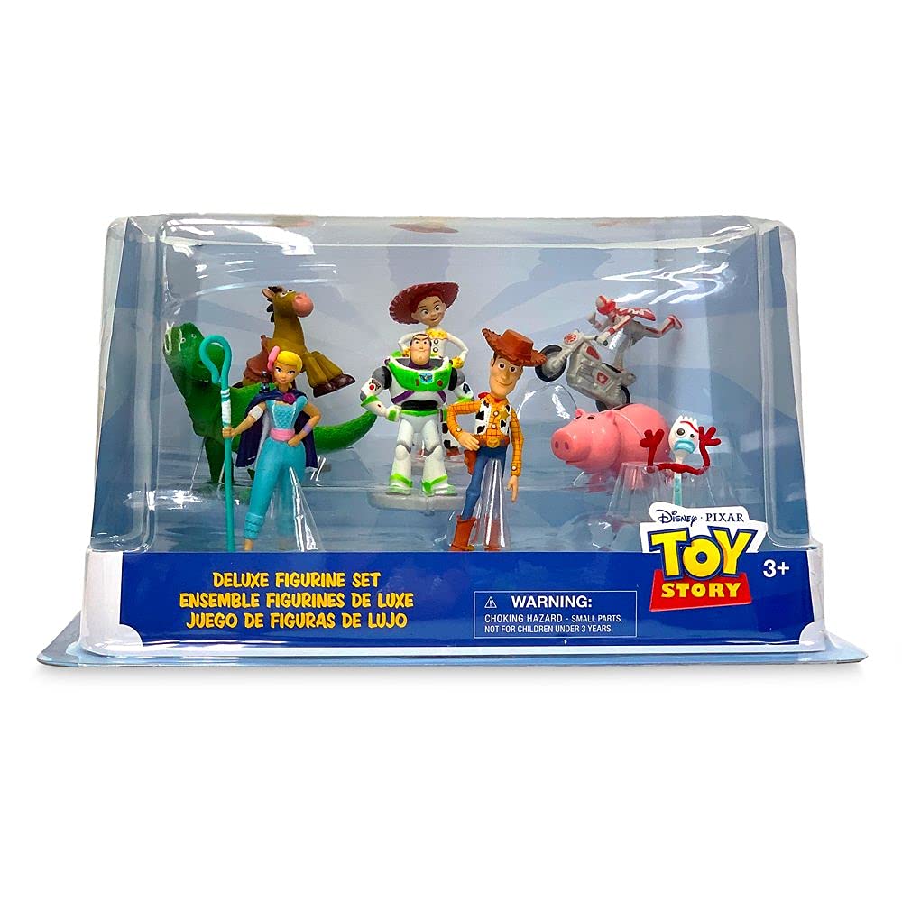 Disney Pixar Toy Story Deluxe Figurine Play Set - 12-Piece Action Figure Collection with Woody & Buzz Lightyear - Perfect for Kids Birthday Gifts & Toy Story Themed Parties