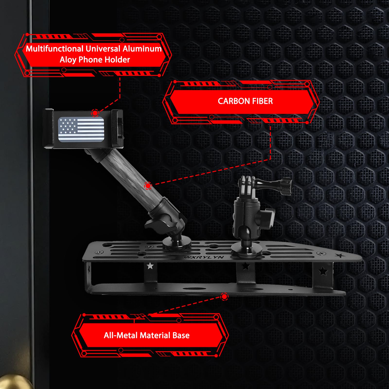 2022-2025 Chevy Silverado & GMC Sierra Universal Metal Dash Phone Mount | Heavy Duty Car Phone Holder for iPhone & Android | Perfect for GPS Navigation & Hands-Free Driving