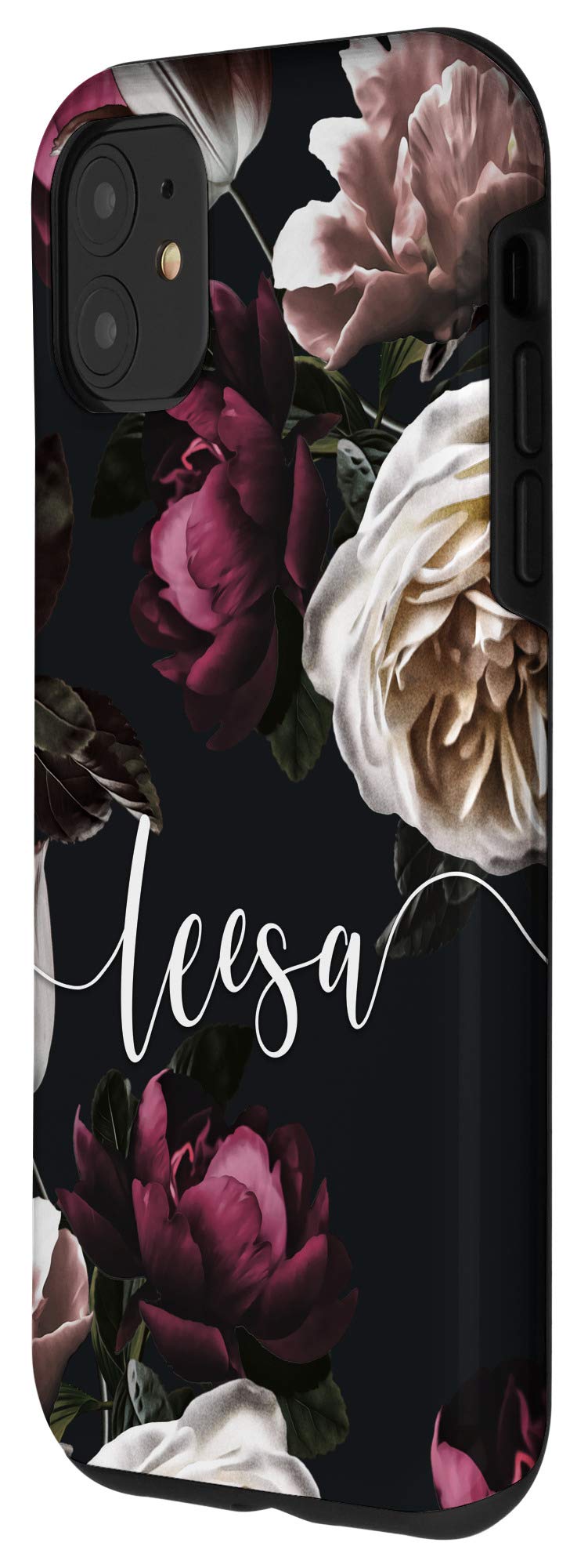 Custom iPhone 11 Case with Elegant Floral Rose & Peony Design - Personalized Name Phone Cover for Women - Perfect Gift for Birthday, Anniversary & Valentine's Day