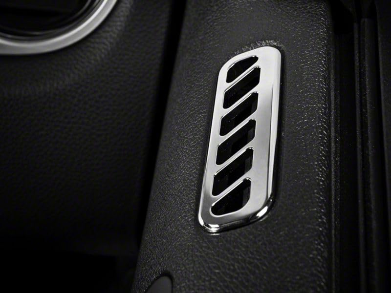 2010-2014 Ford Mustang Chrome Door Vent Louvers - Enhance Style & Airflow for Sporty Driving