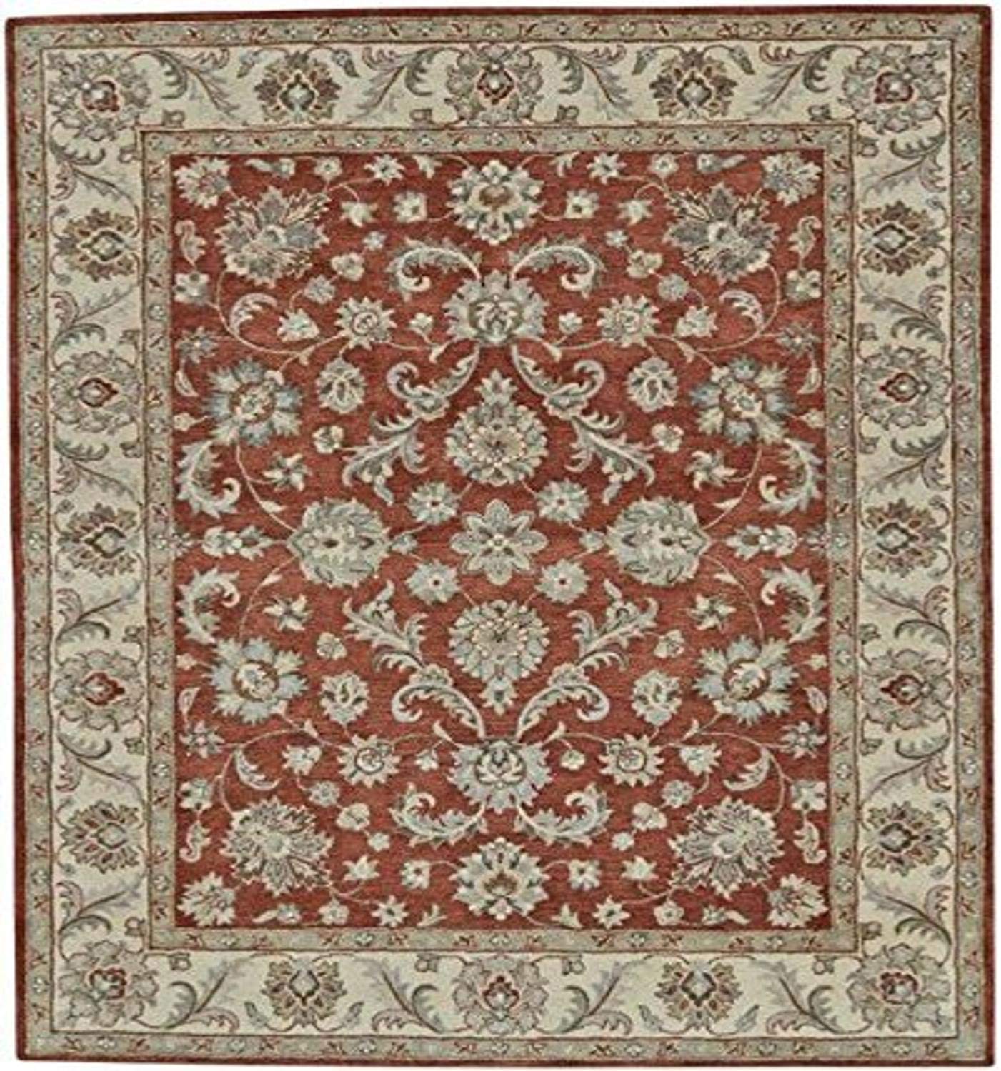 Feizy Rugs Eaton Collection Handmade 5' x 8' Rust Color Area Rug - Premium Imported Wool Living Room & Bedroom Carpet