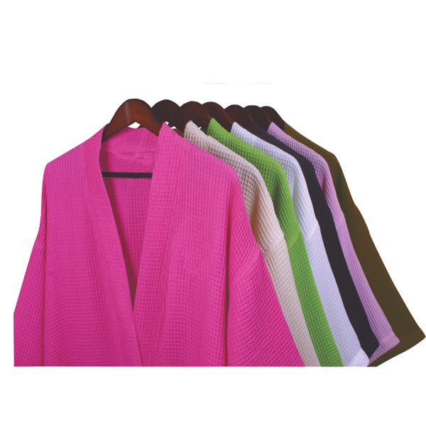 Unisex Waffle Kimono Spa Robe - Lightweight & Breathable Cotton Bathrobe for Men & Women with Pockets | Perfect for Spa, Hotel, Home Relaxation & Gifts