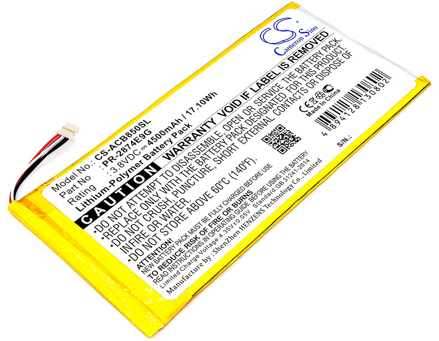 Original Title: Acer A6001 B1 850 K35X Iconia One 8 B1 850 Tablet Replacement Battery   Optimized Title: **Acer Iconia One 8 B1-850 Tablet Replacement Battery - Compatible with A6001 & K35X Models - Long-Lasting Power for Work, Study & Entertainment**