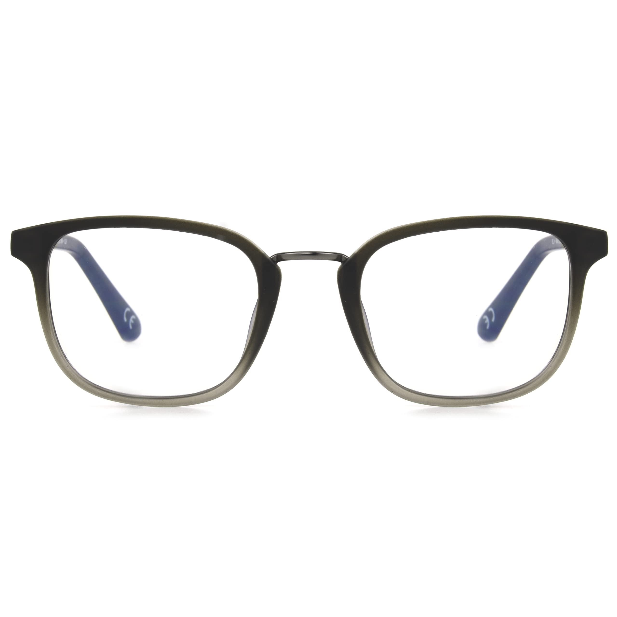 Foster Grant Men's Francisco Blue Light Blocking Glasses for Reading & Digital Screens - Gray Frame, 50mm Lens (US Size) | Reduce Eye Strain for Computer Work, Gaming & E-Readers