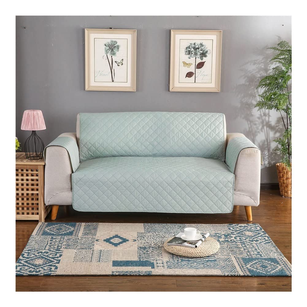 GXLONG Waterproof 3-Seater Sofa Slipcover - Non-Slip Quilted Furniture Protector for Pets & Kids - Machine Washable Couch Cover (Blue, 190x196cm) - Perfect for Living Room, Family Gatherings & Pet-Friendly Homes