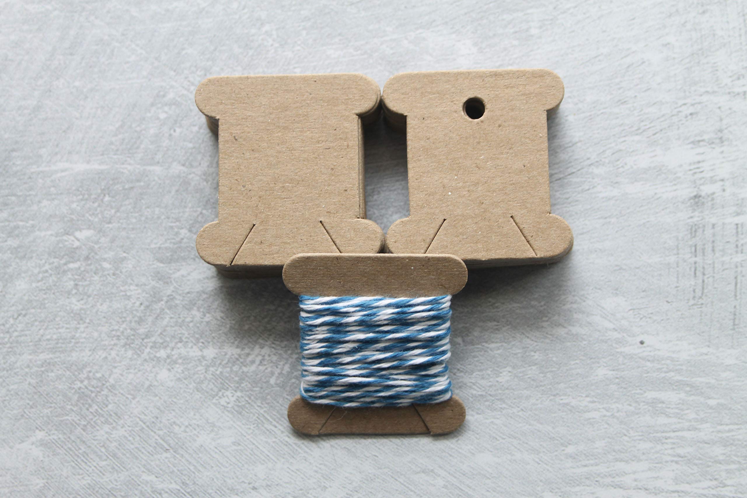 100-Pack Kraft Brown Cardboard Floss Cards for Organizing Embroidery Floss, Yarn & Threads - Perfect for DIY Crafts, Sewing Projects & Handmade Gift Wrapping