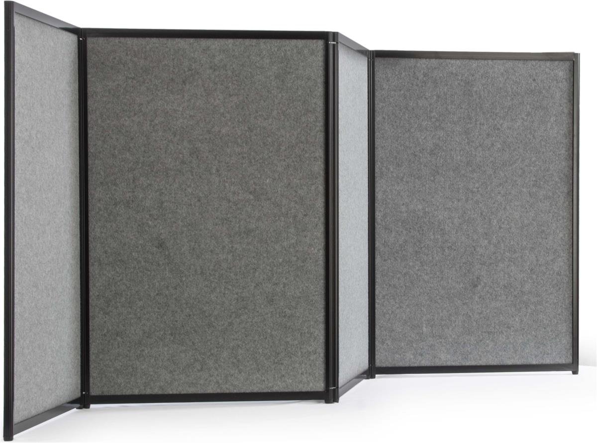 Double Sided Trade Show Presentation Board - 4 Panel Display for 8-Foot Tables (With/Without LED Lights) - Perfect for Exhibitions, Conventions & Business Events