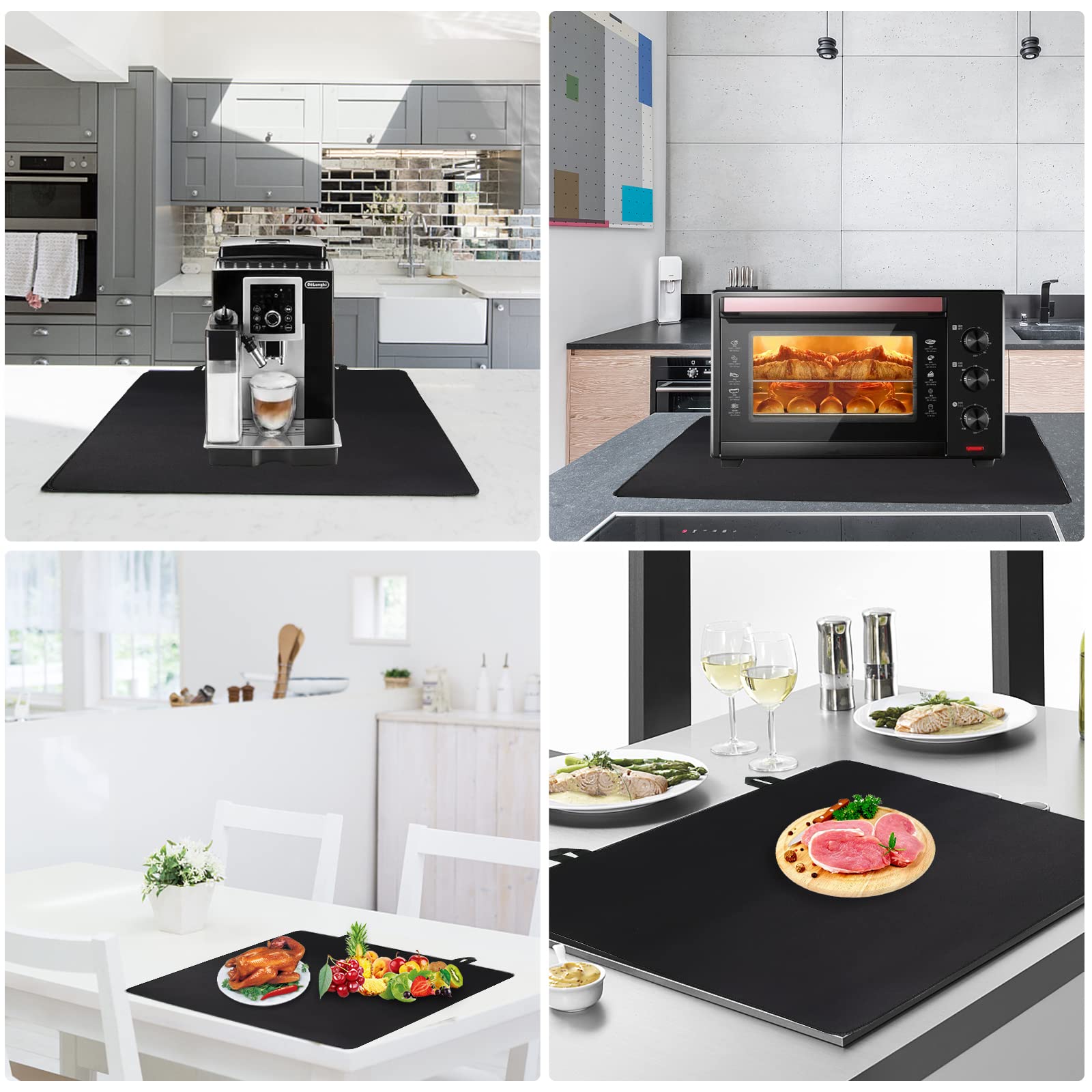 Electric Stove Burner Covers - Heat Resistant, Non-Stick & Washable Stove Top Protectors for Glass Electric Stoves (28.5