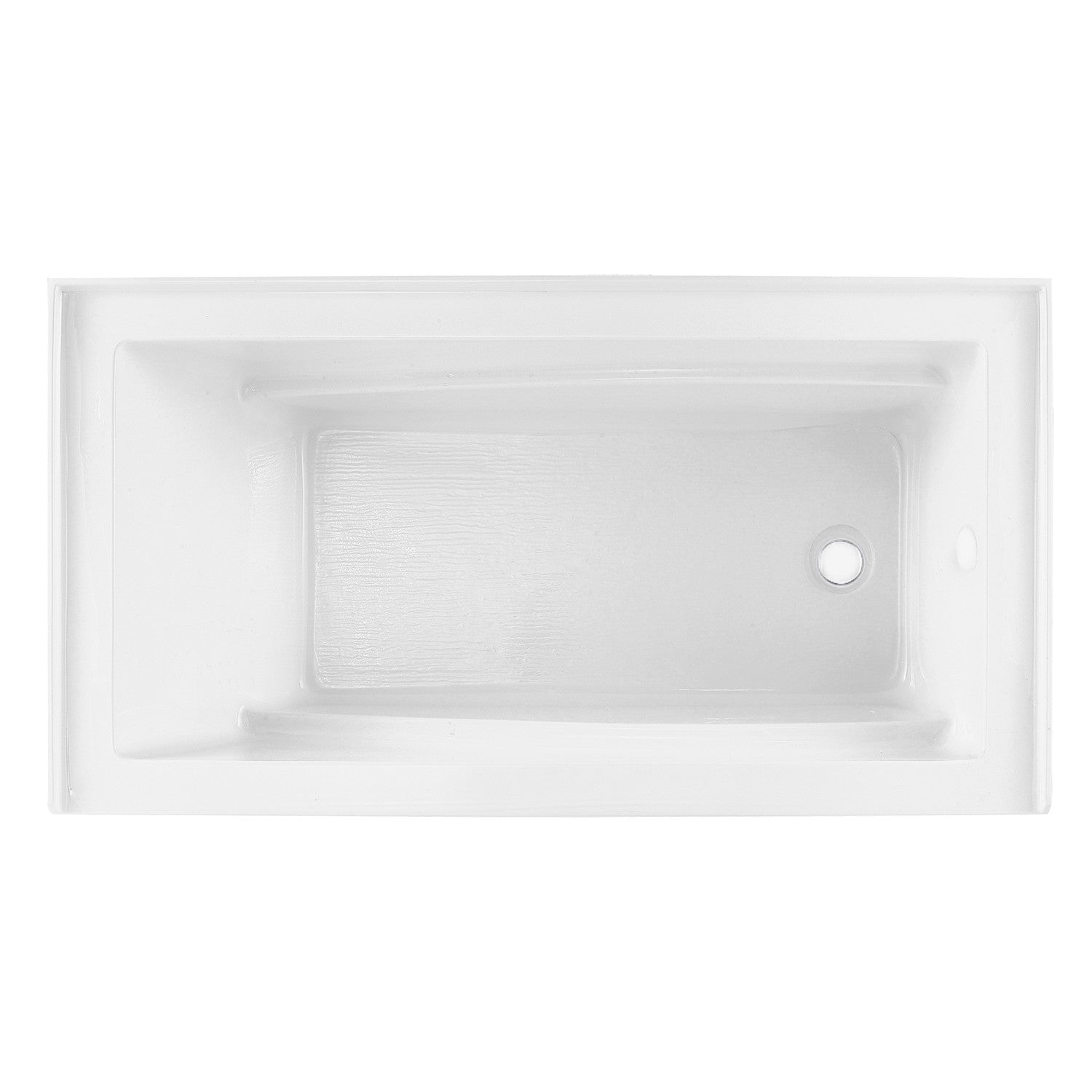 Aqua Eden 60 Inch Acrylic Rectangular 3-Wall Alcove Bathtub with Armrest & Anti-Skid Surface - Right Hand Drain, Glossy White - Perfect for Modern Bathrooms & Spa-Like Relaxation