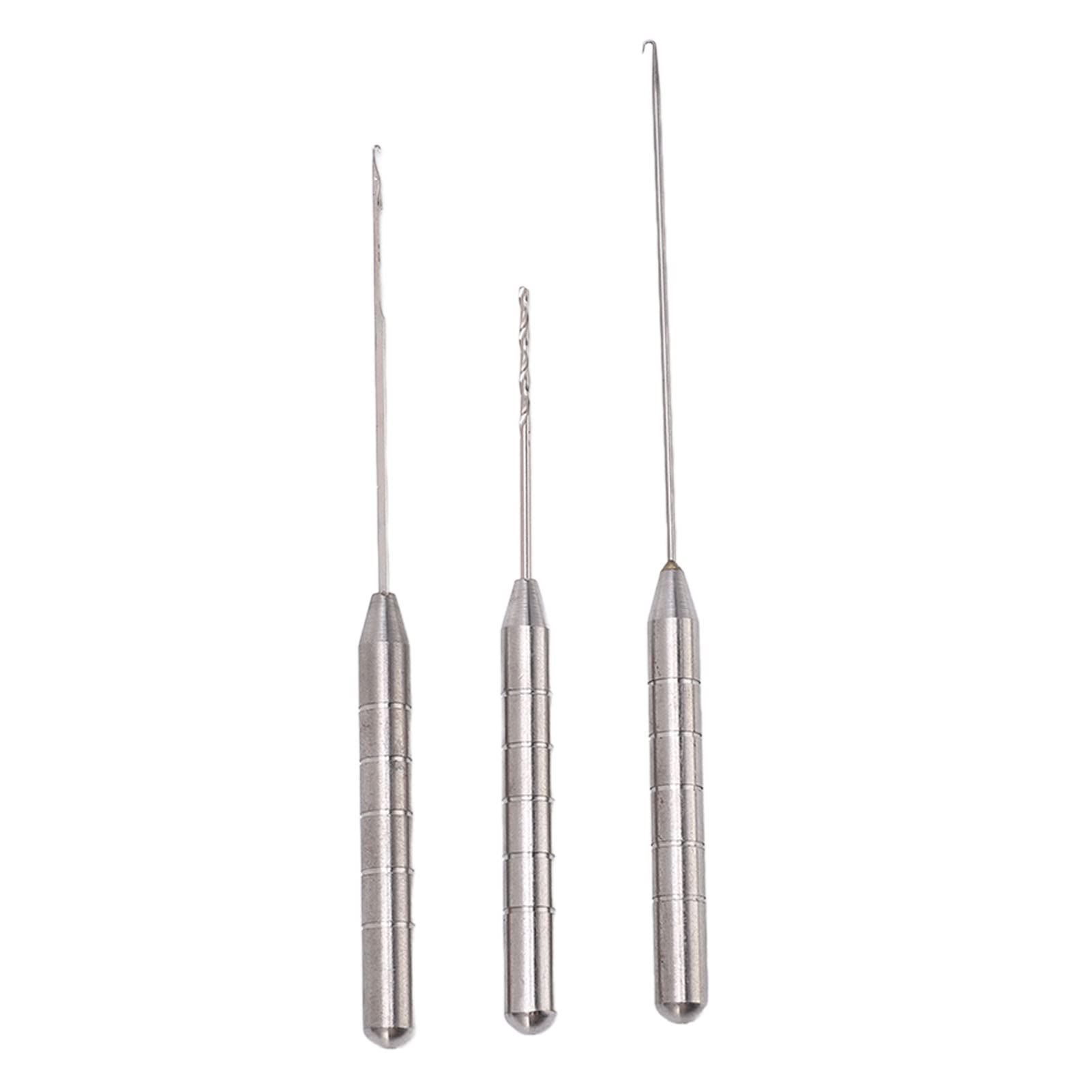 3 in 1 Fishing Bait Needle Set - Aluminum Alloy Carp Fishing Bait Drill Tackle Rigging Tool Kit | Professional Fishing Accessories for Carp, Catfish & Bass | Perfect for Freshwater & Saltwater Fishing