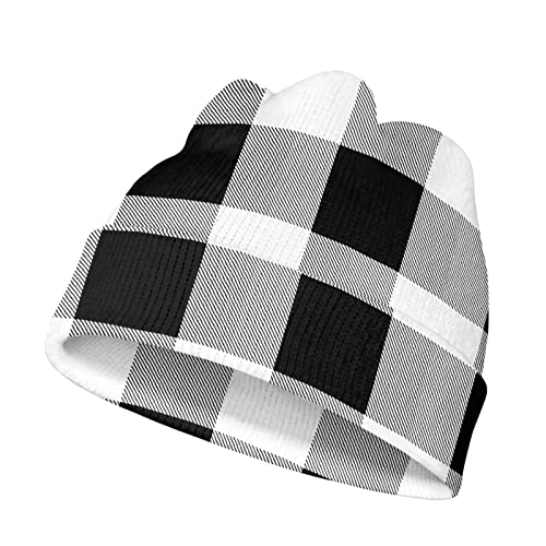 Plaid Black White