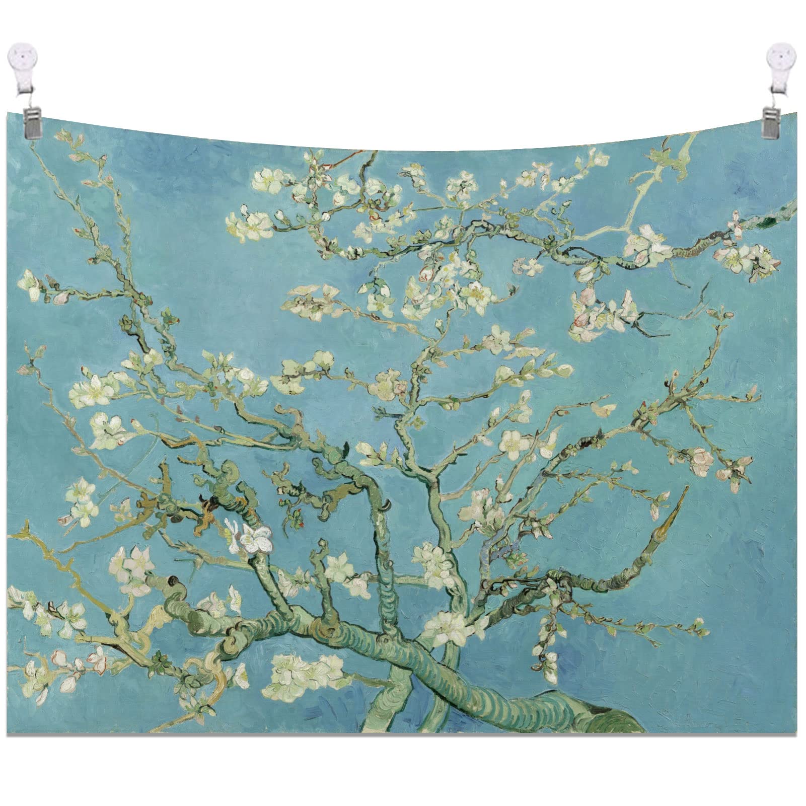 Vincent Van Gogh Blossoming Almond Tree Wall Tapestry - 30''×40'' Bohemian Home Decor for Bedroom & Living Room | Aesthetic Wall Hanging for Boho Chic, Dorm, Nursery & Meditation Space