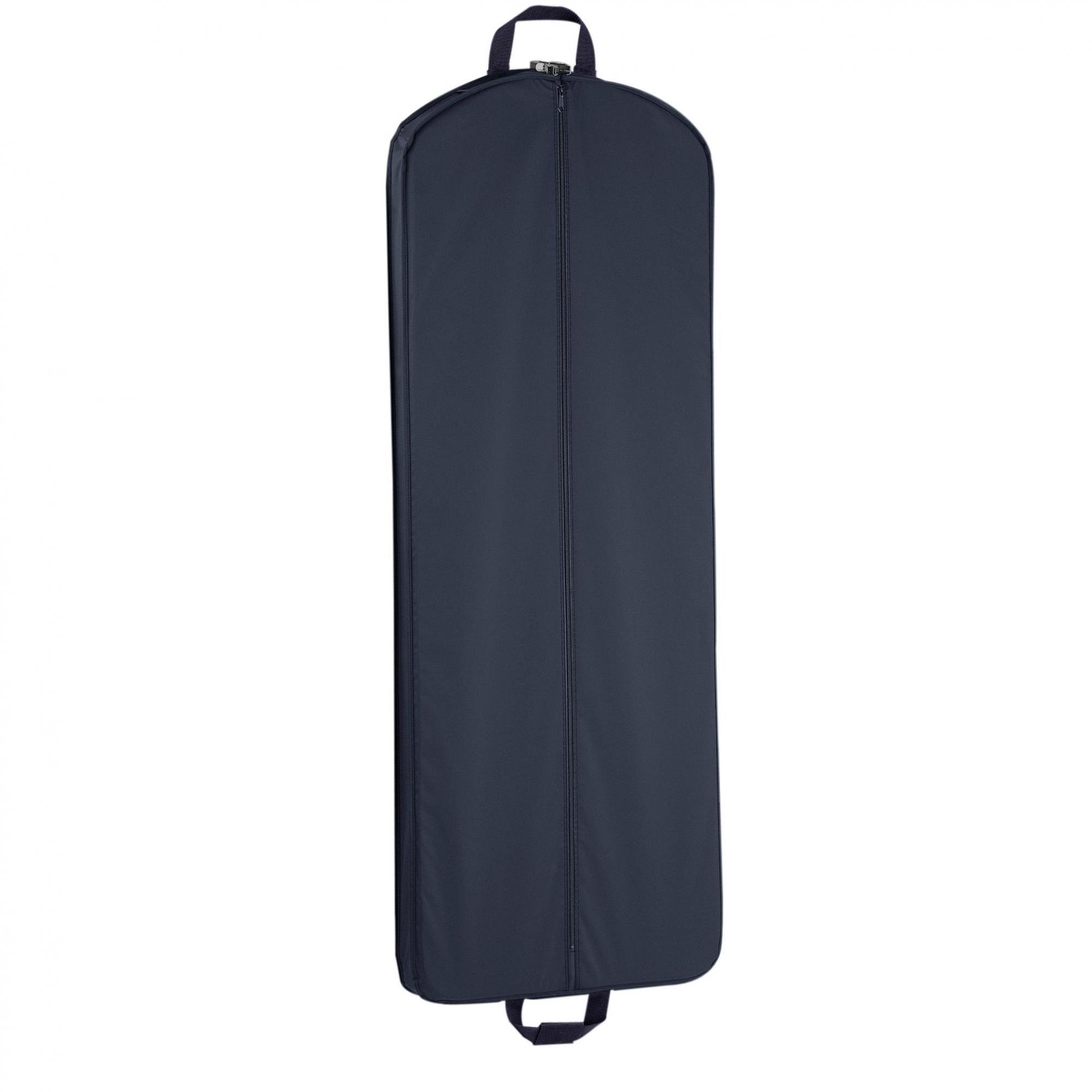 WallyBags Lightweight Durable Garment Bag for Travel and Storage - Classic Navy 60-inch Suit Cover | Perfect for Business Trips, Weddings & Long-Term Clothes Protection