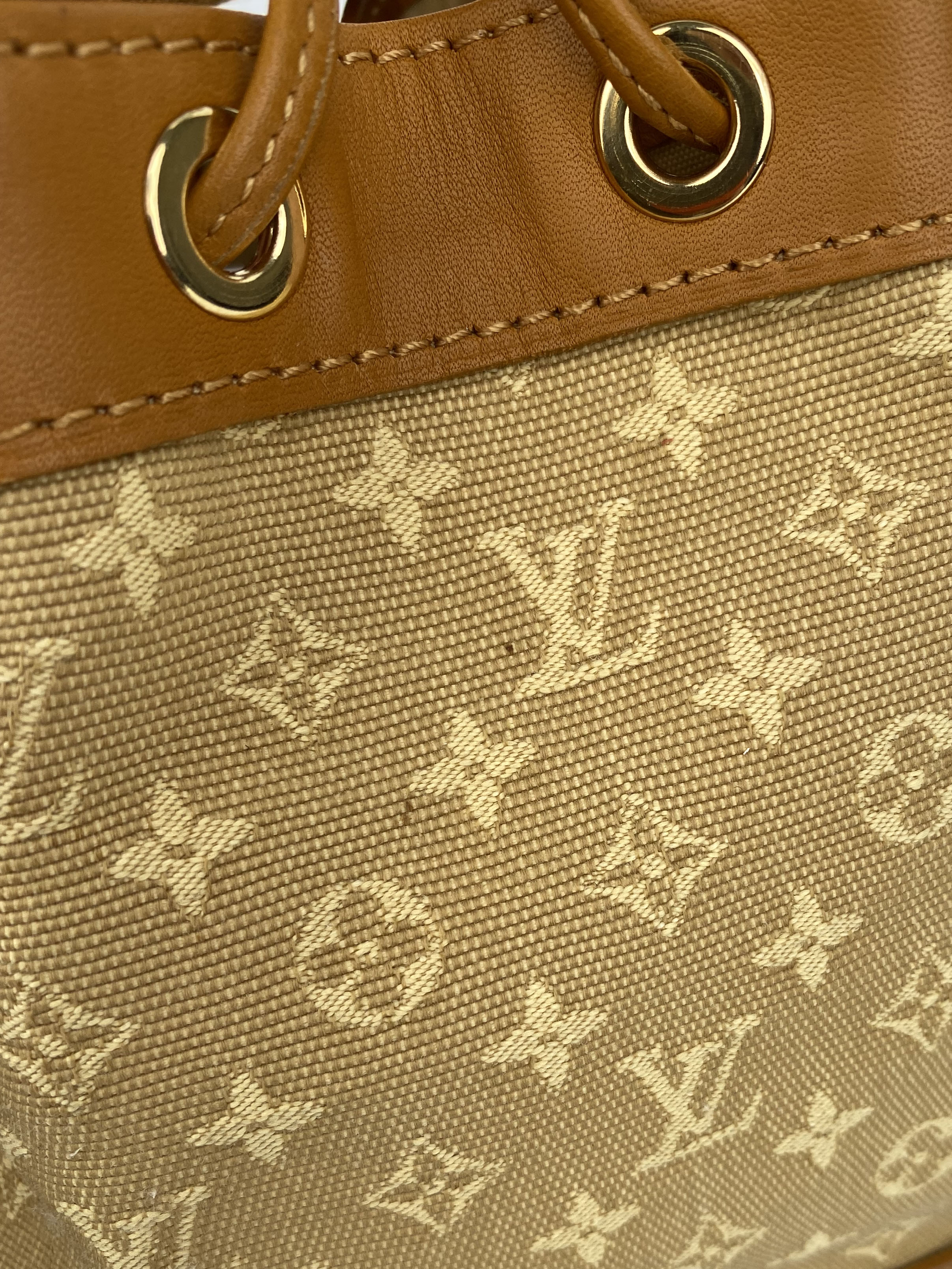 Authentic Louis Vuitton Mini Noelie Bucket Bag in Tan - Luxury Crossbody Handbag for Women, Perfect for Date Night & Travel Accessories