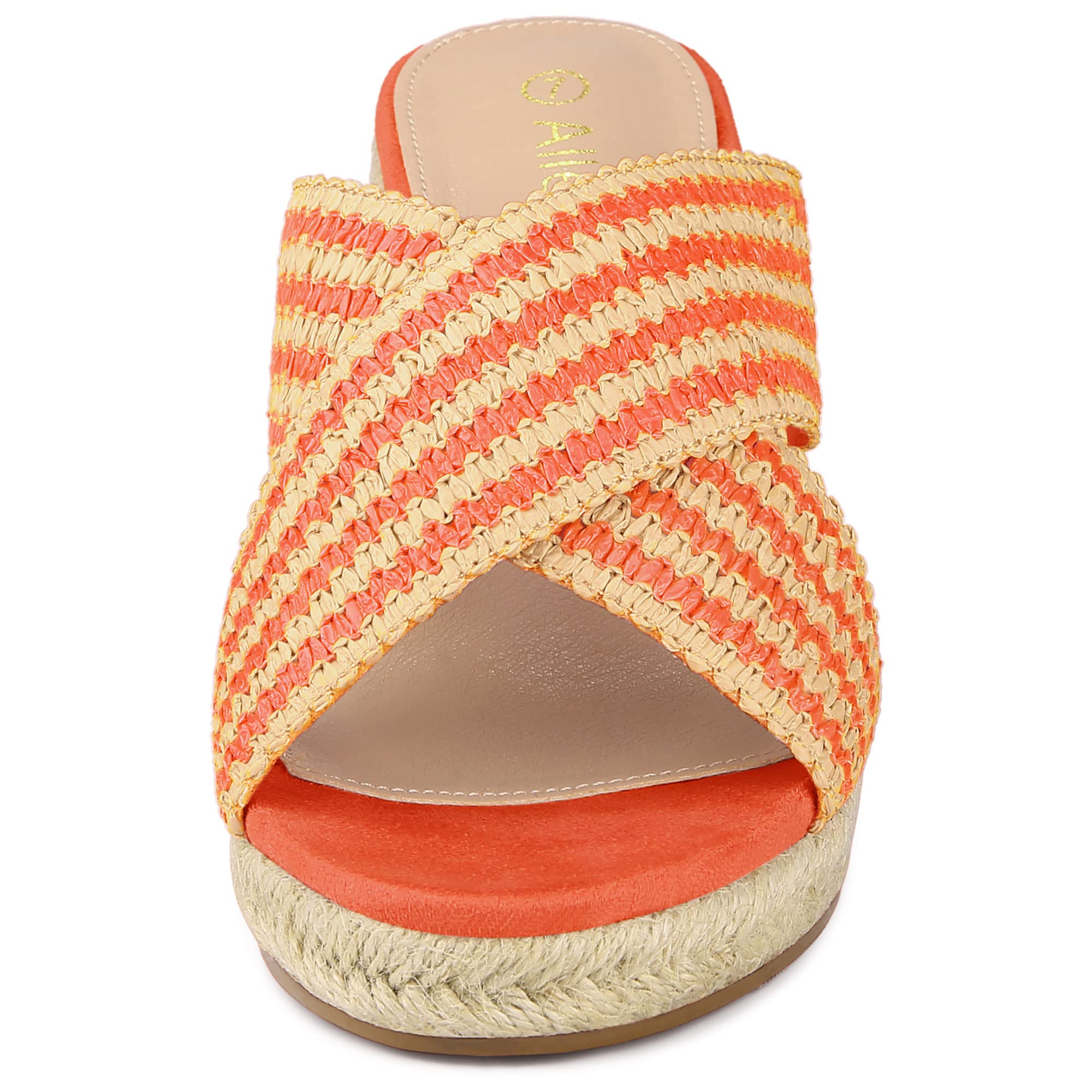 Allegra K Women's Espadrilles Wedge Sandals - Comfortable Slide Wedges for Summer | Perfect for Beach, Vacation & Casual Outings