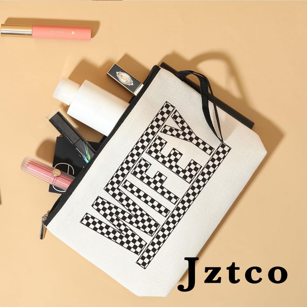 Wifey Gifts for Women - Elegant Cosmetic Makeup Toiletry Bag - Perfect Wife Bride Mom Mother Girlfriend Appreciation Gifts for Engagement Wedding Birthday Mothers Day - Ideal for Travel, Spa, and Everyday Use