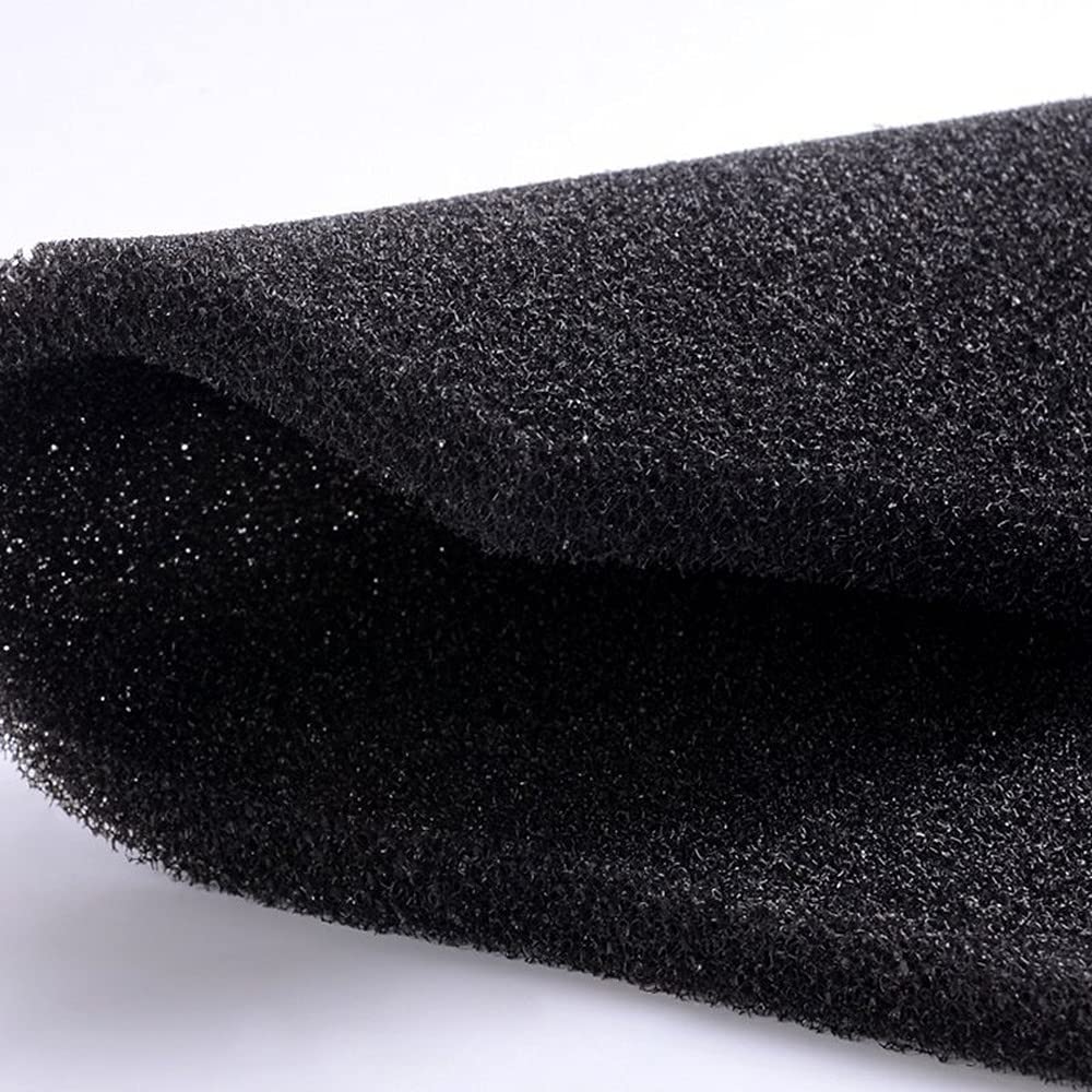 YIBOKEJI Aquarium Filter Sponge - Biochemical Foam Sponge for Fish Tank & Pond - 15PPI, 25PPI, 35PPI, 50PPI (50x25x3cm) - Black - Improve Water Quality & Oxygenation - Perfect for Freshwater & Saltwater Tanks