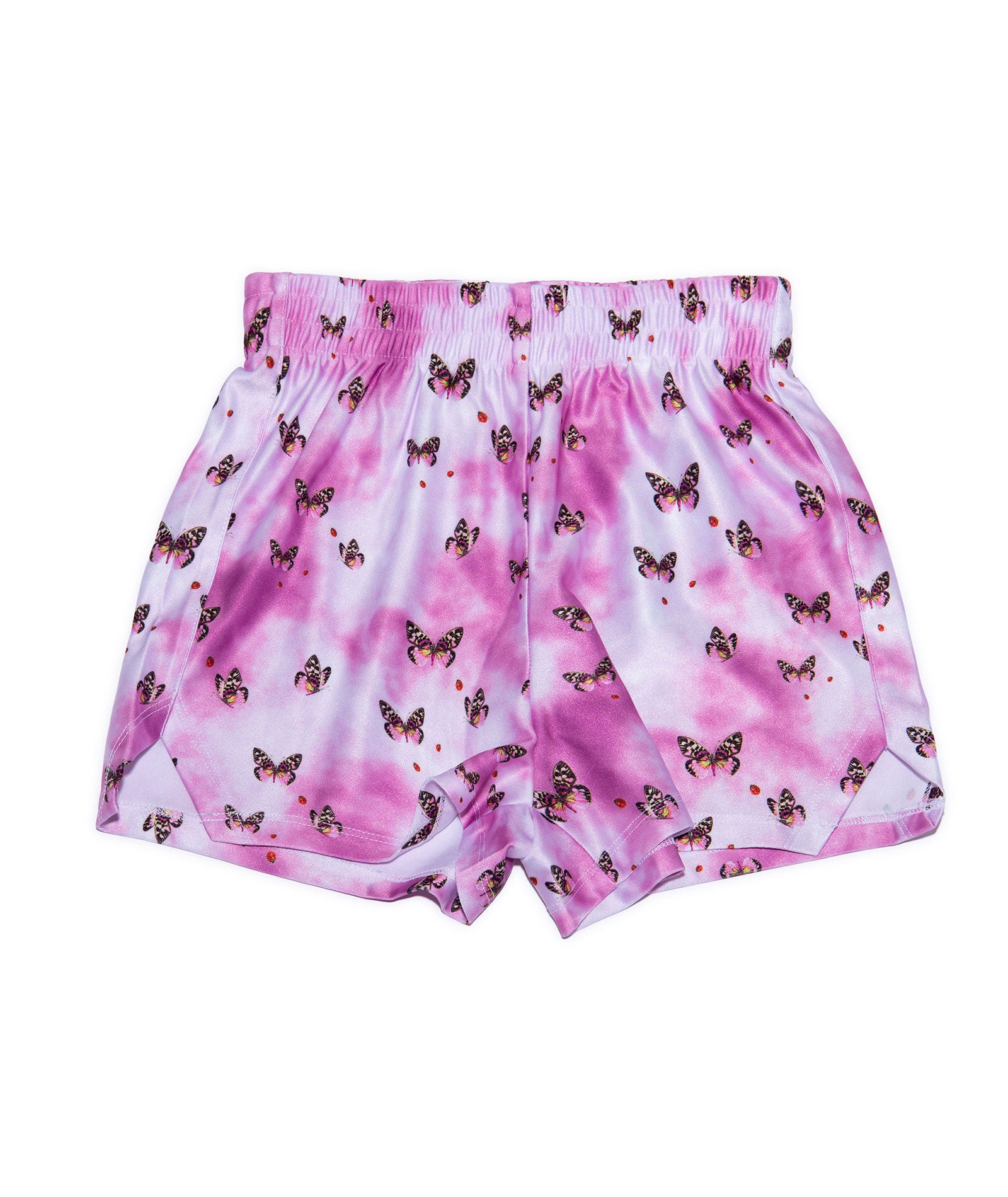 Terez Girls Lucky Butterflies Gym Shorts - Soft Athletic Running Shorts for Women & Teens - Perfect for Workouts, Yoga, and Casual Wear