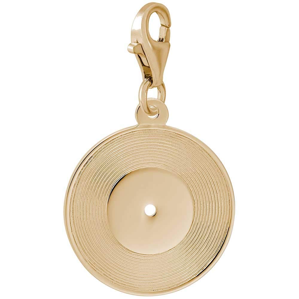 Rembrandt Charms Record Charm with Lobster Clasp - Vintage Music Note Jewelry for Bracelets & Necklaces - Perfect Gift for Musicians & Music Lovers