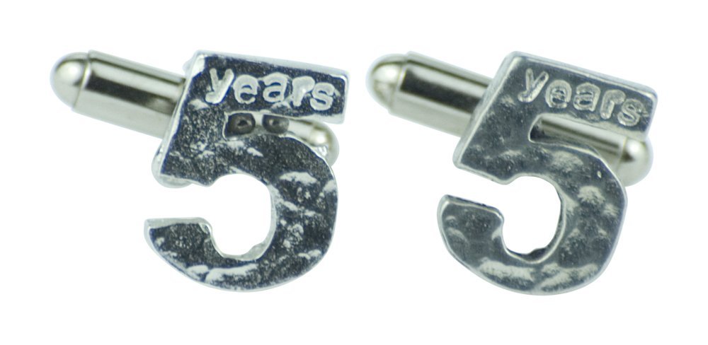 5th Anniversary Gifts for Him - Rustic Hammered Cufflinks with Engraving Option | Perfect Wedding Anniversary Gift for Husband, Boyfriend | Ideal for Formal Events, Date Nights & Special Occasions
