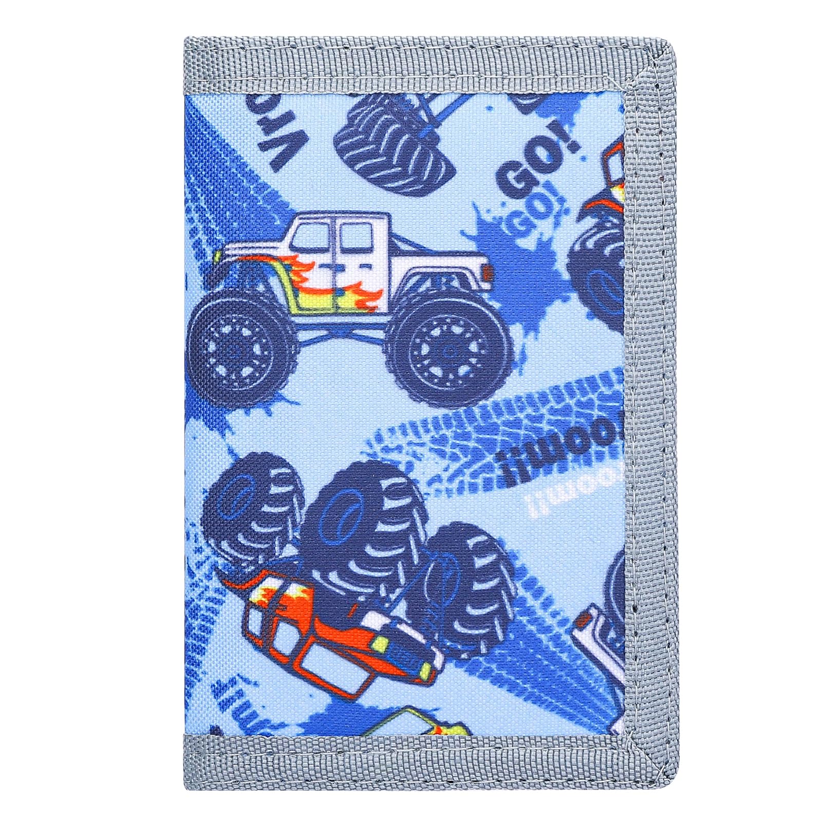 Durable Kids Wallets for Boys Ages 4-18 - Trifold Youth Wallet with Zippered Coin Pocket & Card Slots | Perfect Birthday Gift for Boys | Ideal for School, Travel & Everyday Use - Kart