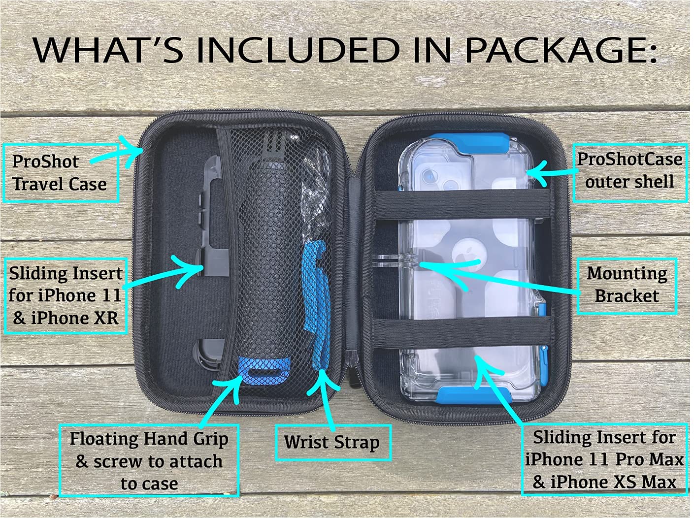 Waterproof Phone Case for iPhone 11 Pro Max/Xs Max/XR/11 - ProShot Touch with Floating Hand Grip & Underwater Camera App | Perfect for Snorkeling, Diving, Beach & Pool Photography
