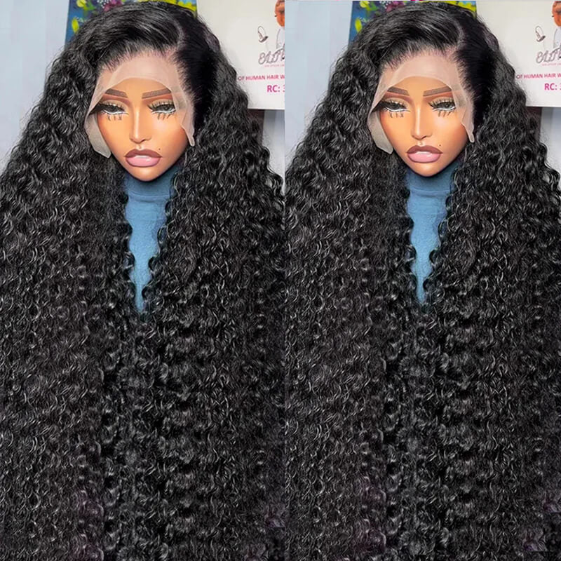 Eullair Deep Curly Lace Frontal Wig - Natural Looking 13x4 HD Lace Human Hair Wig with Baby Hair for Women | Perfect for Daily Wear, Parties & Special Occasions