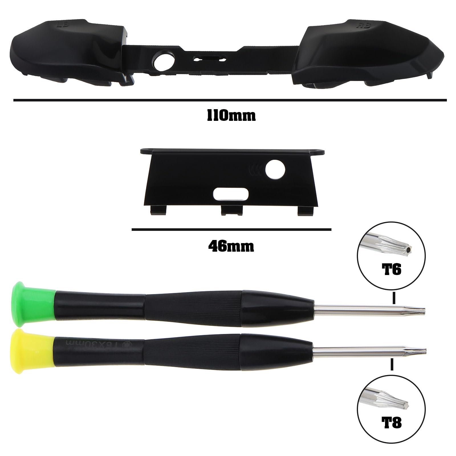Xbox One Elite 2 Controller Replacement Button Bumper Kit - 6-Piece LB RB Repair Set with Screwdrivers & Accessories | Compatible with Xbox Elite Series 2 | Perfect for DIY Fixes & Controller Maintenance
