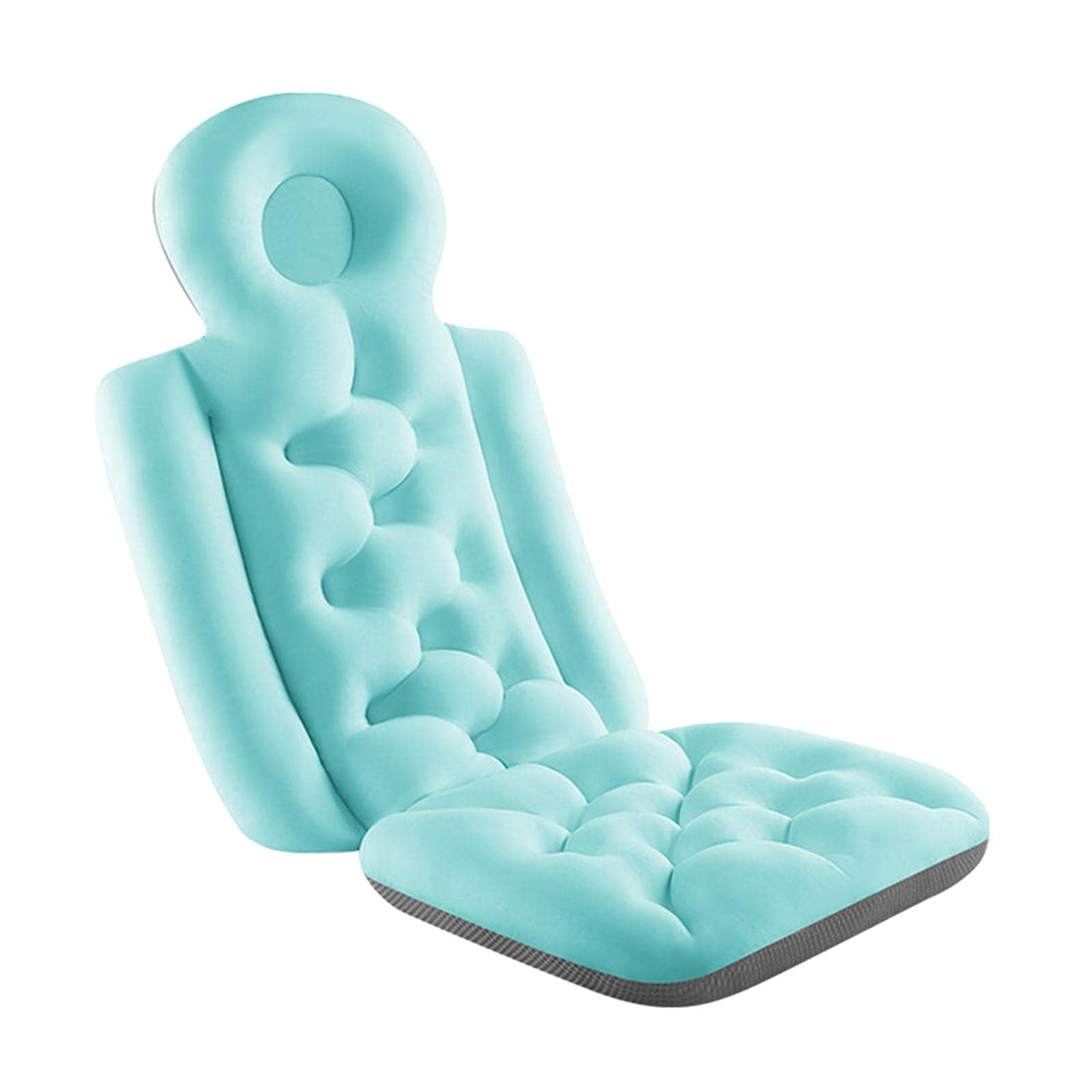 Fenteer Full Body Bath Pillow - Ergonomic Bathtub Cushion for Head, Neck, Shoulder & Back Support - Spa & Relaxation Accessories - Quick Dry, Blue - Perfect for Bubble Baths, Hydrotherapy & Home Spa Days