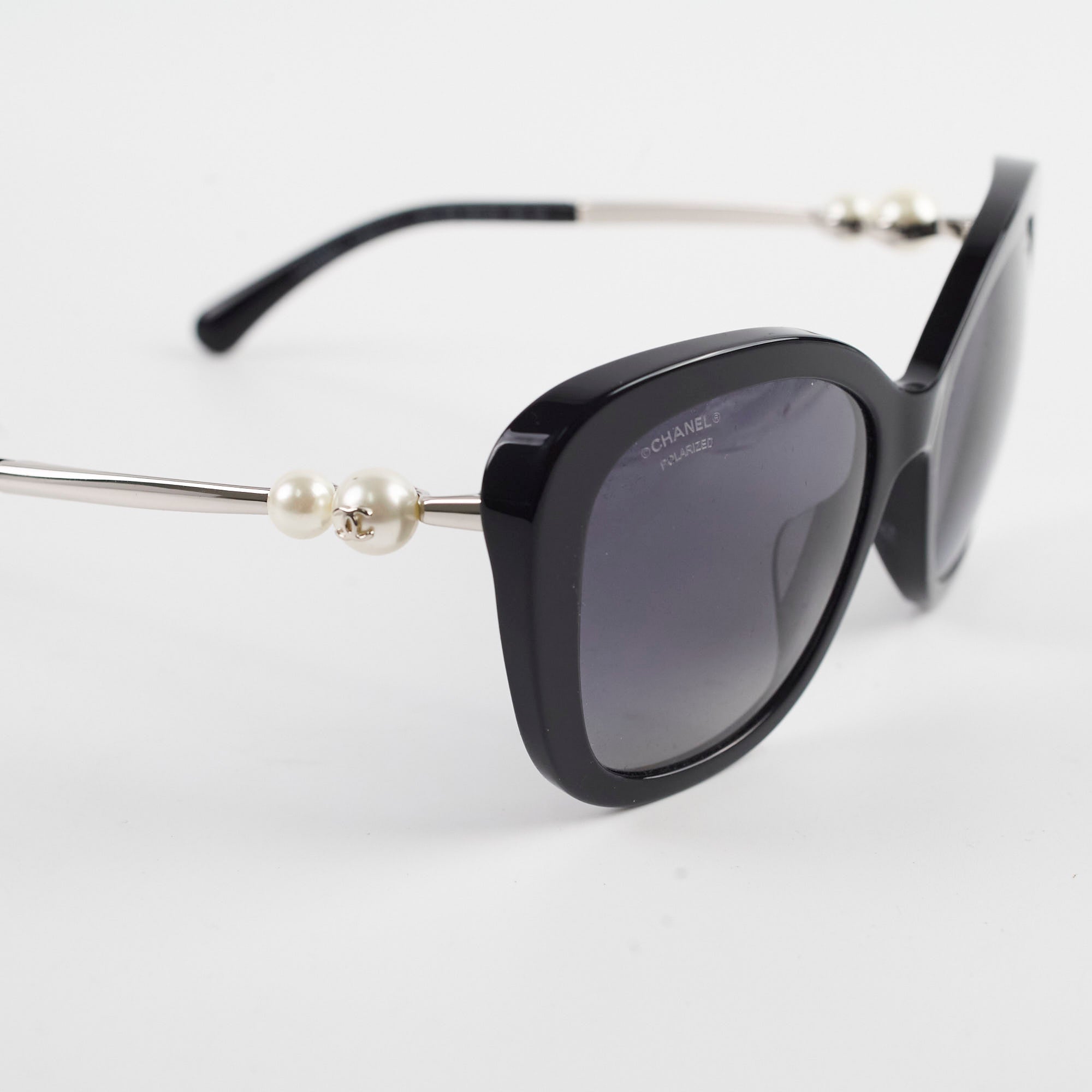Chanel Square Sunglasses with Pearly Temple - Luxury Fashion Sunglasses for Women - Perfect for Beach, Travel & Everyday Style