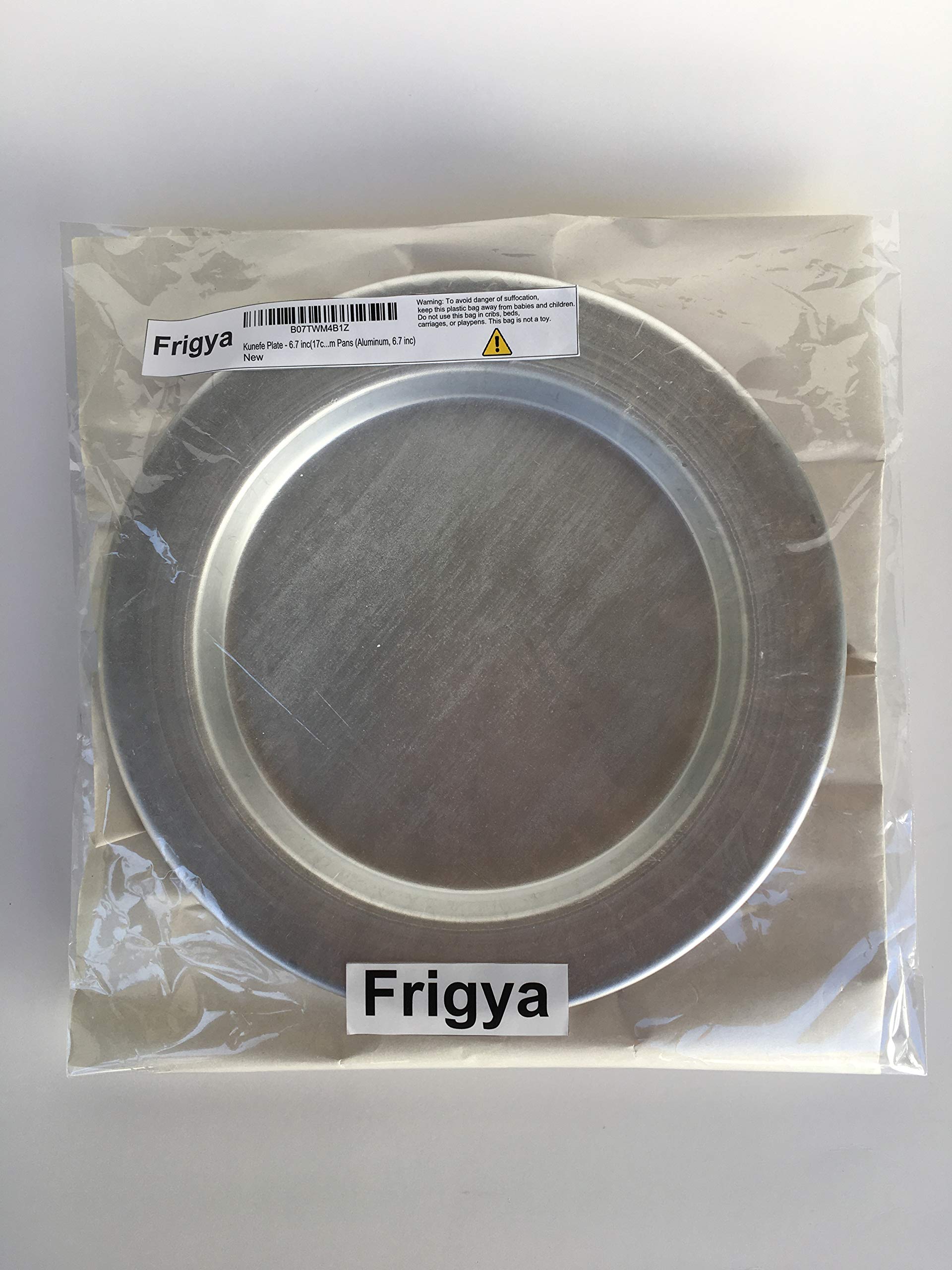 Large Kunefe Plate Set of 2 - Silver Aluminum Cooking & Serving Pans for Shredded Kadaifi, Phyllo, Fillo Dough - Perfect for Turkish Desserts, Baklava & Kunefe - Ideal for Home Baking, Restaurants & Special Occasions