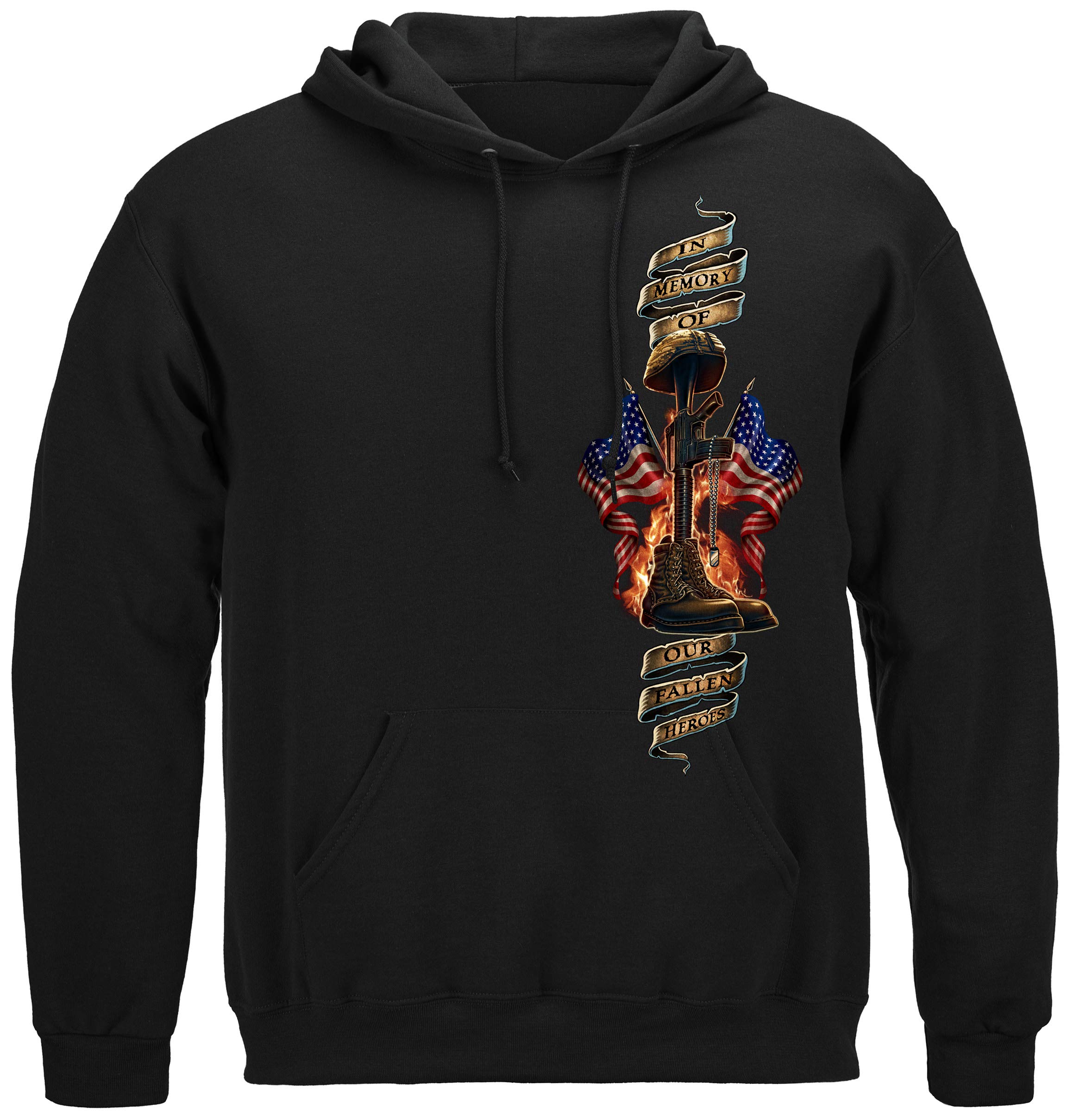 Erazor Bits Patriotic Hoodie - Home of The Free Hooded Sweatshirt MM141SW | Comfortable American Flag Pullover for Men & Women - Perfect for 4th of July, Veterans Day & Casual Outings