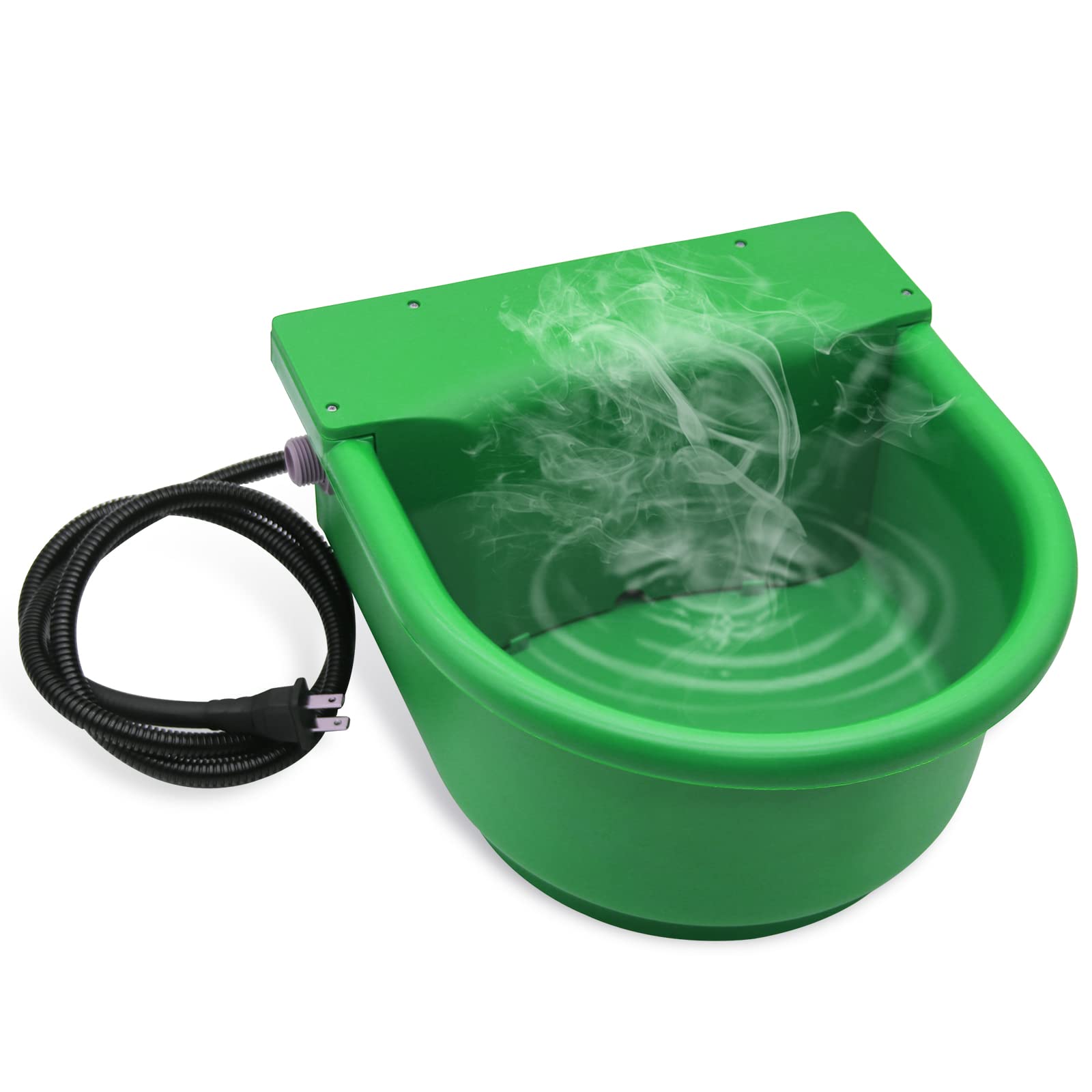 4L Automatic Heated Horse Water Bowl - Large Capacity Farm Animal Waterer with Float Control & Constant Temperature - Ideal for Outdoor Use with Dogs, Goats, Chickens and Other Pets in Winter