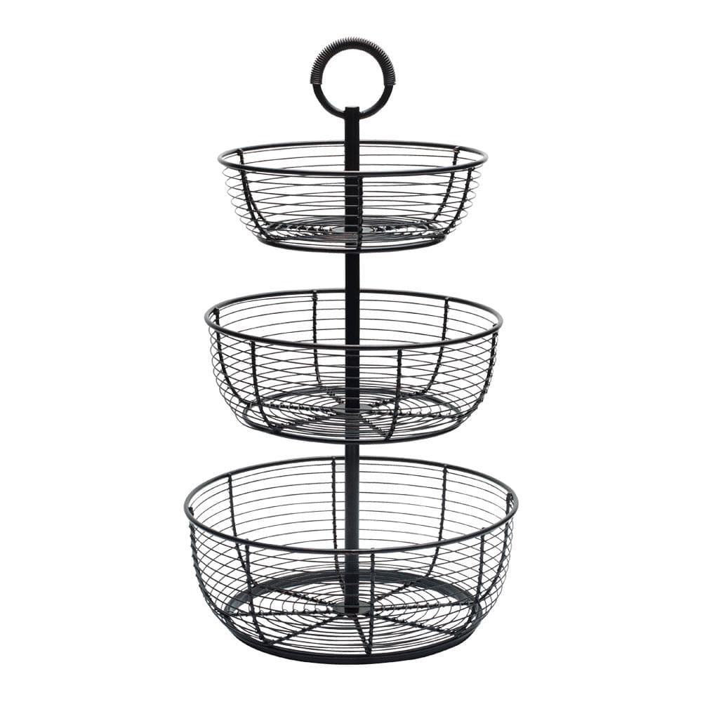 3 Tier Round Wrap Basket - Stylish Storage Organizer for Kitchen, Bathroom & Office | Perfect for Fruits, Towels & Office Supplies