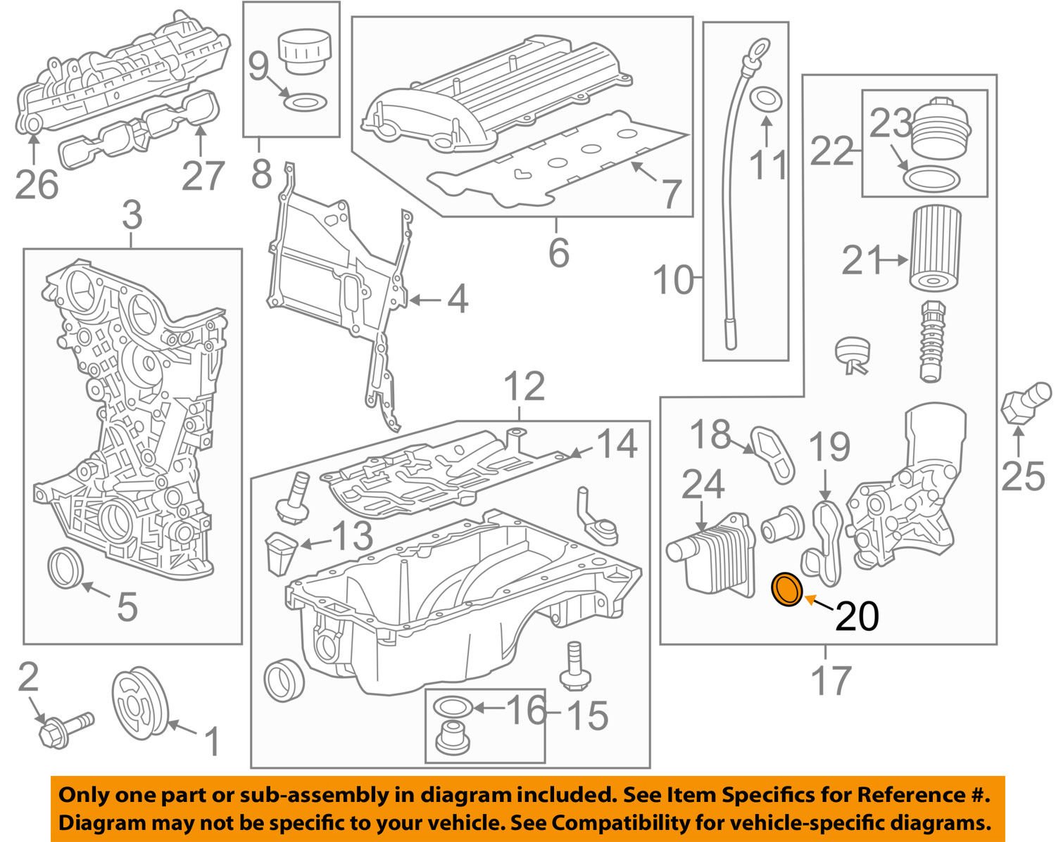 General Motors 55568536 Engine Oil Cooler Gasket - OEM Replacement Part for GM Vehicles | Perfect for Engine Maintenance & Repair
