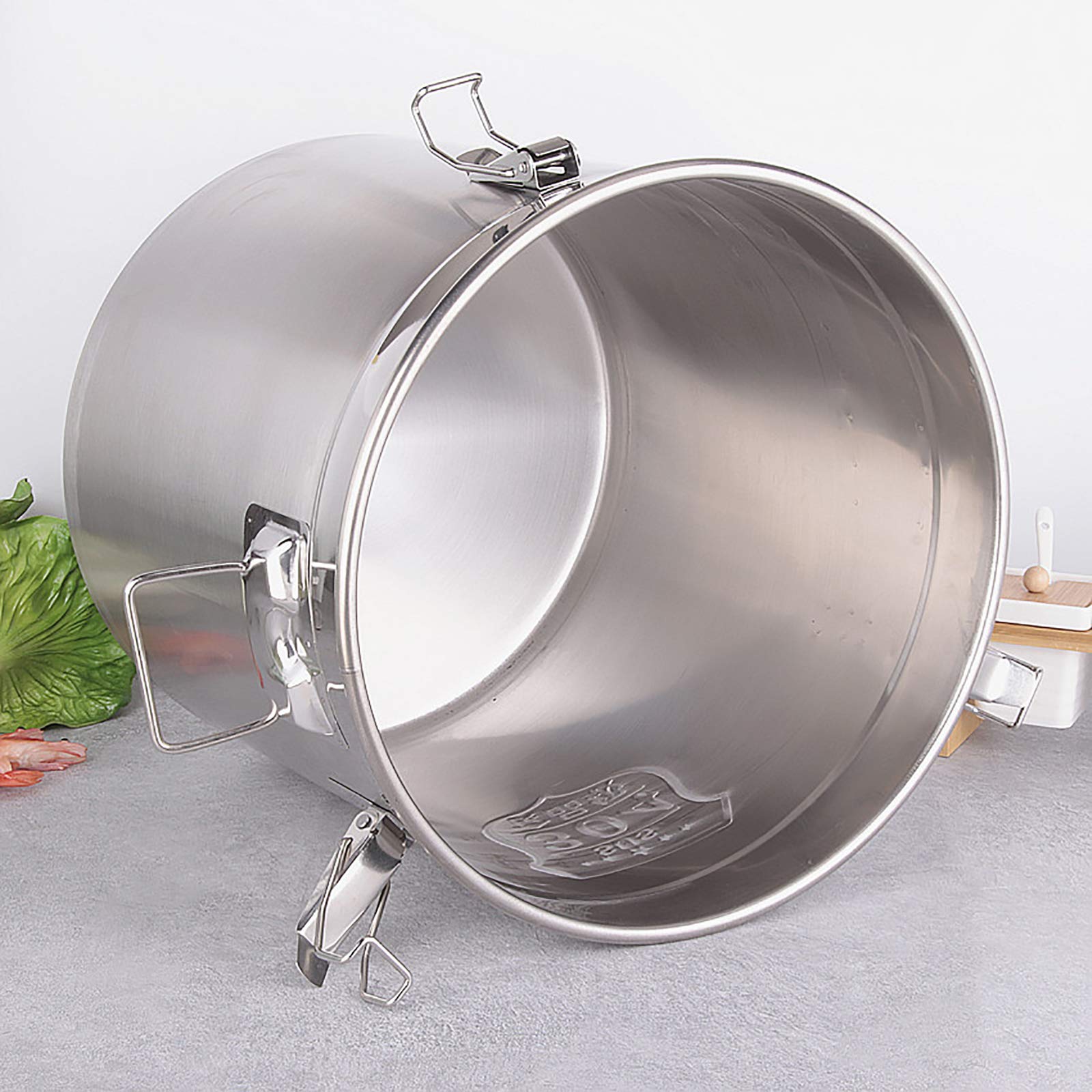 Premium Stainless Steel Airtight Food Storage Container - 12L Kitchen Canister for Cereal, Rice, Flour & Dry Goods | Leakproof Ice Bucket & Beverage Cooler | Multi-Purpose Countertop Organizer for Pantry, Coffee, Tea & Baking Supplies