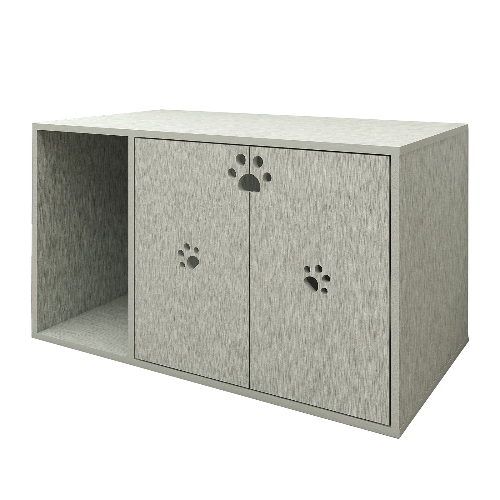 Modern Cat Litter Box Enclosure Furniture - Hidden Litter Cabinet with Front Entry, Stylish Pet House for Indoor Cats & Kittens | Space-Saving Bathroom Bench for Home Decor & Odor Control
