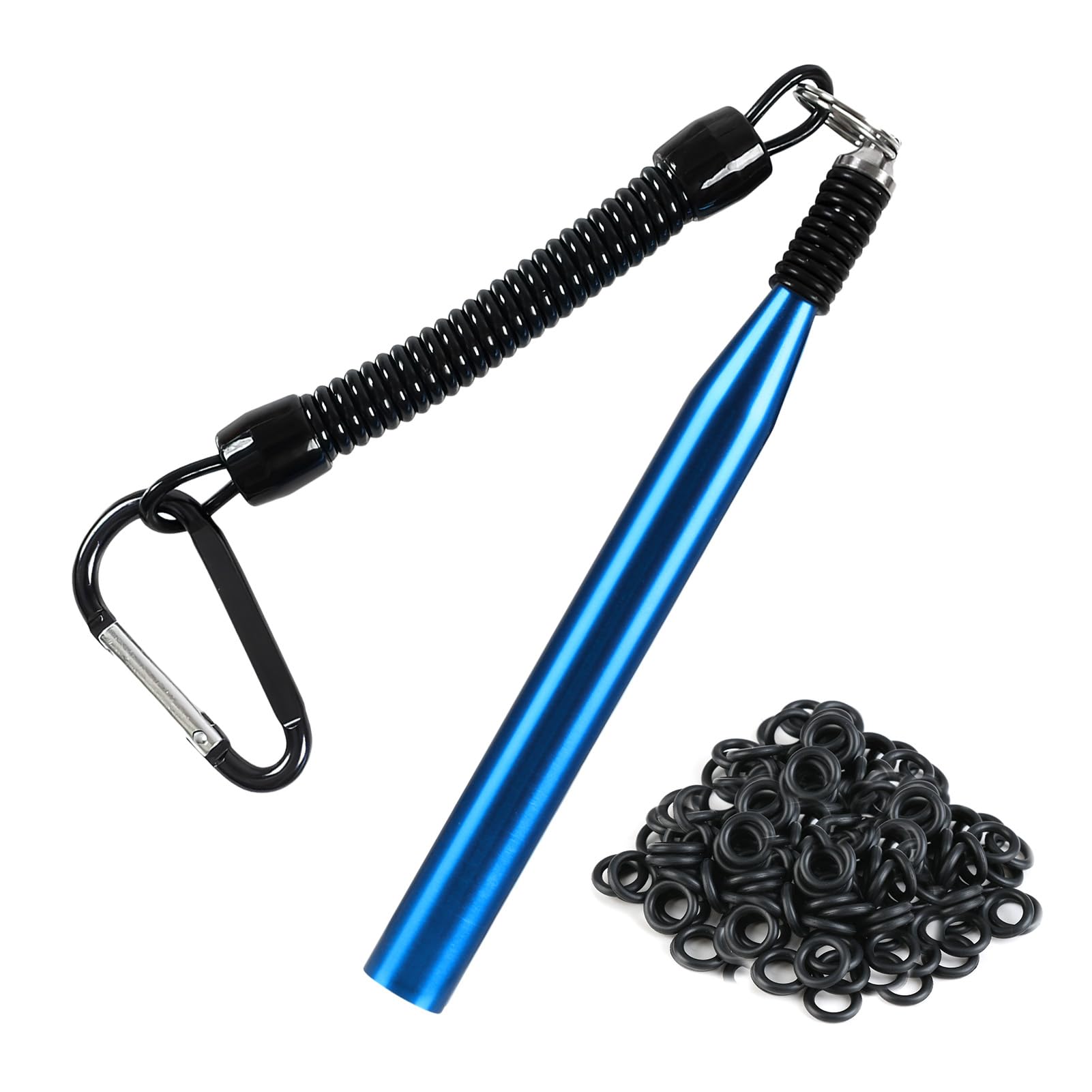 **Wacky Rig Tool with 300 O-Rings Kit – Senko Finesse Worm Rigging Tool for Bass Fishing | Easy Installation, Portable Fishing Gear with Keychain Lanyard | Perfect for Bait Casting & Freshwater Fishing (Blue)**