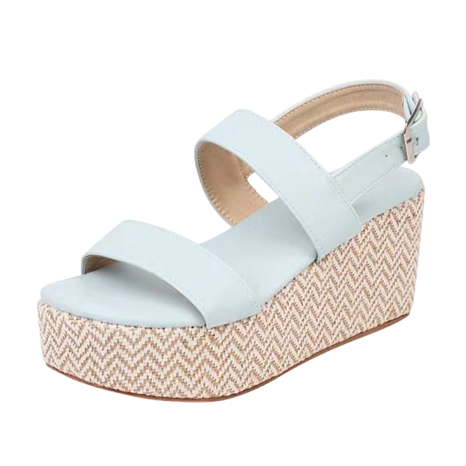 Women's Low Heel Wedge Sandals - Comfortable Roman Style with Elastic Strap & Leopard Print - Perfect for Summer, Beach, and Casual Outings