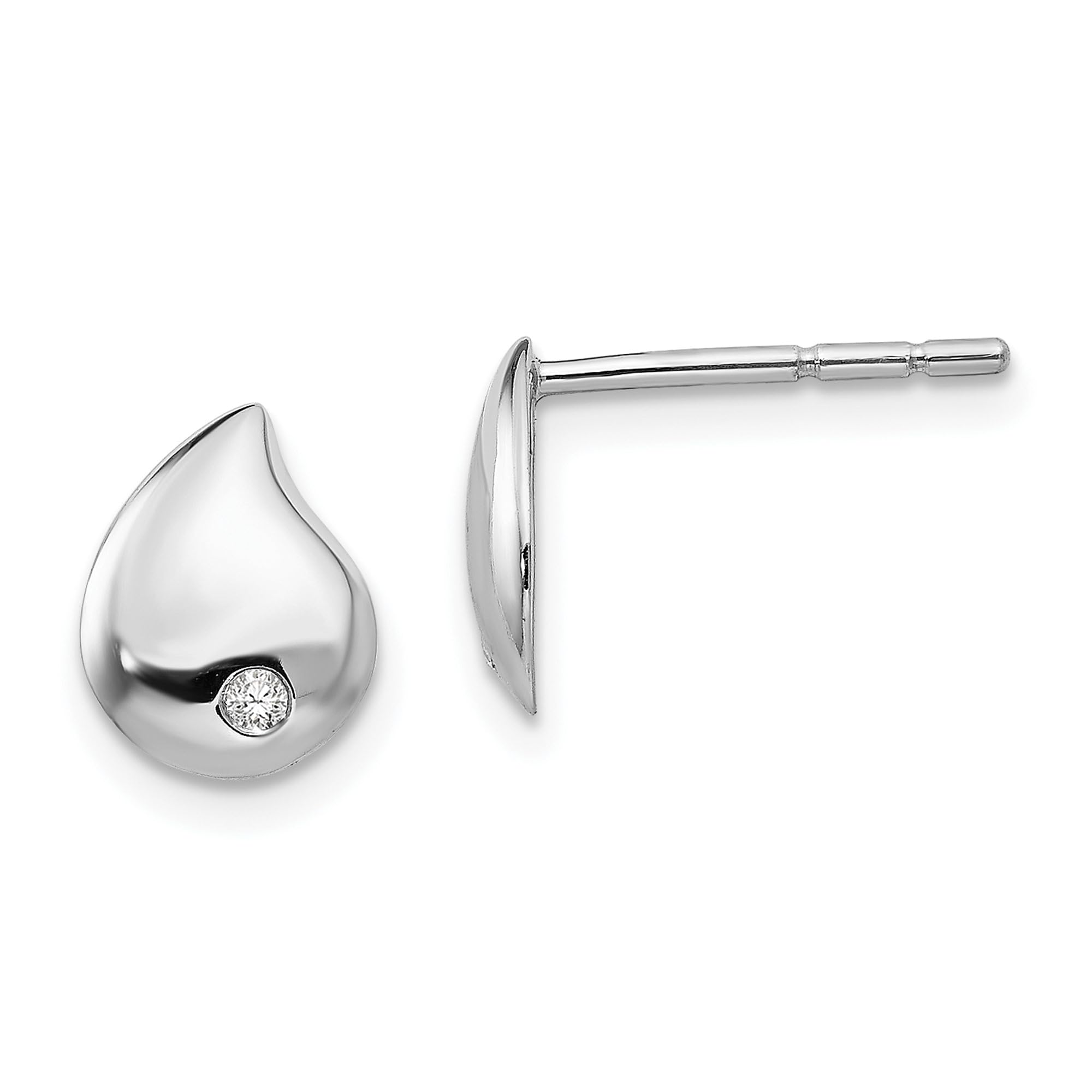 925 Sterling Silver Diamond Teardrop Stud Earrings for Women - Elegant Dainty Hypoallergenic Jewelry Gift for Wedding, Anniversary & Everyday Wear
