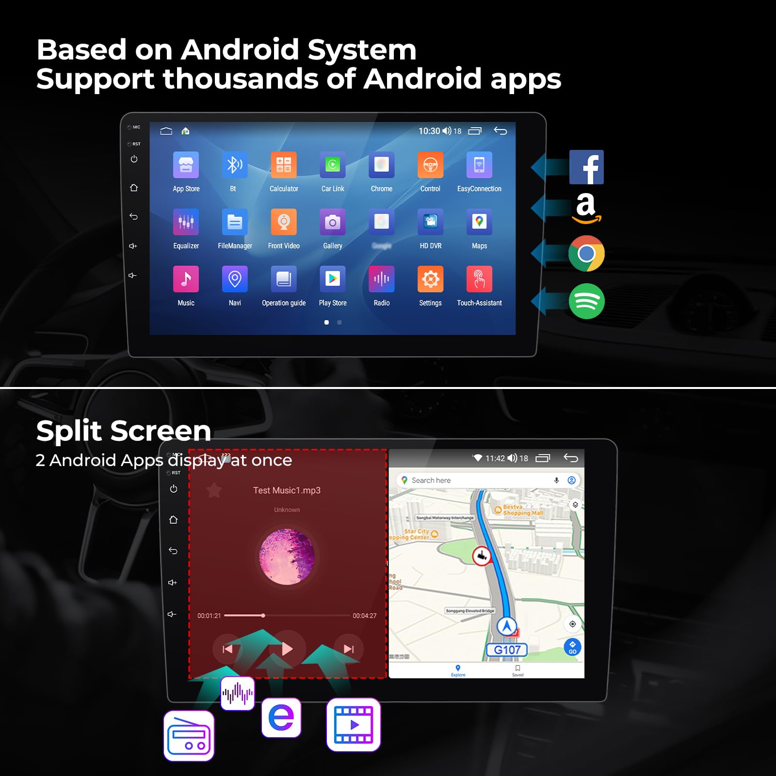FELLOSTAR 8-Core Android Car Stereo for BMW X3 E83 (2004-2012) - Built-in Apple CarPlay & Android Auto, IPS Touchscreen, GPS Navigation, WiFi - Upgrade Your BMW X3 E83 with Smart CarPlay System (Perfect for Commuting, Road Trips & Hands-Free Driving)