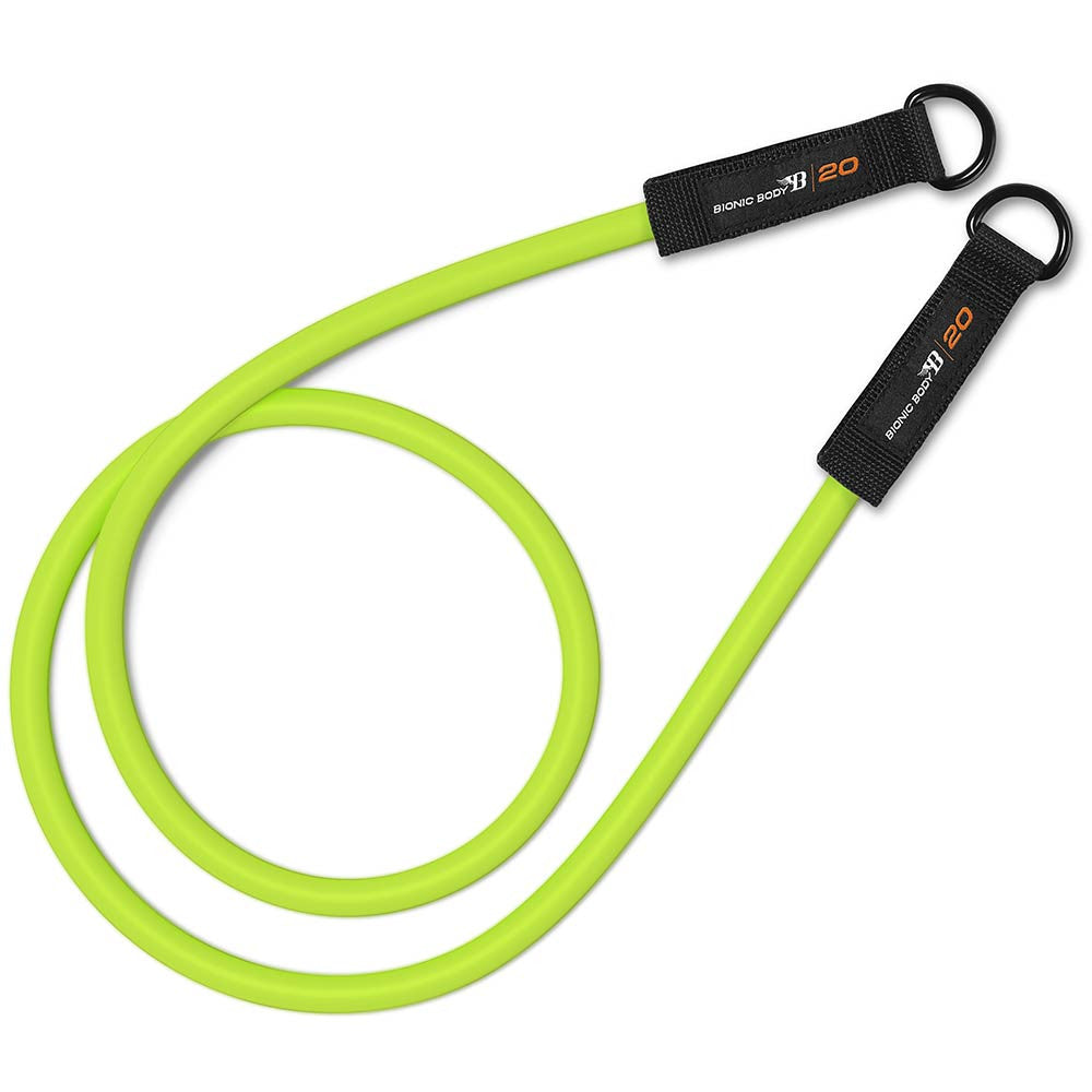 20LB Resistance Bands Set - Bionic Body BBRT 0020 Heavy Duty Exercise Tubes for Home Workouts, Strength Training & Physical Therapy | Perfect for Gym, Travel & Rehabilitation