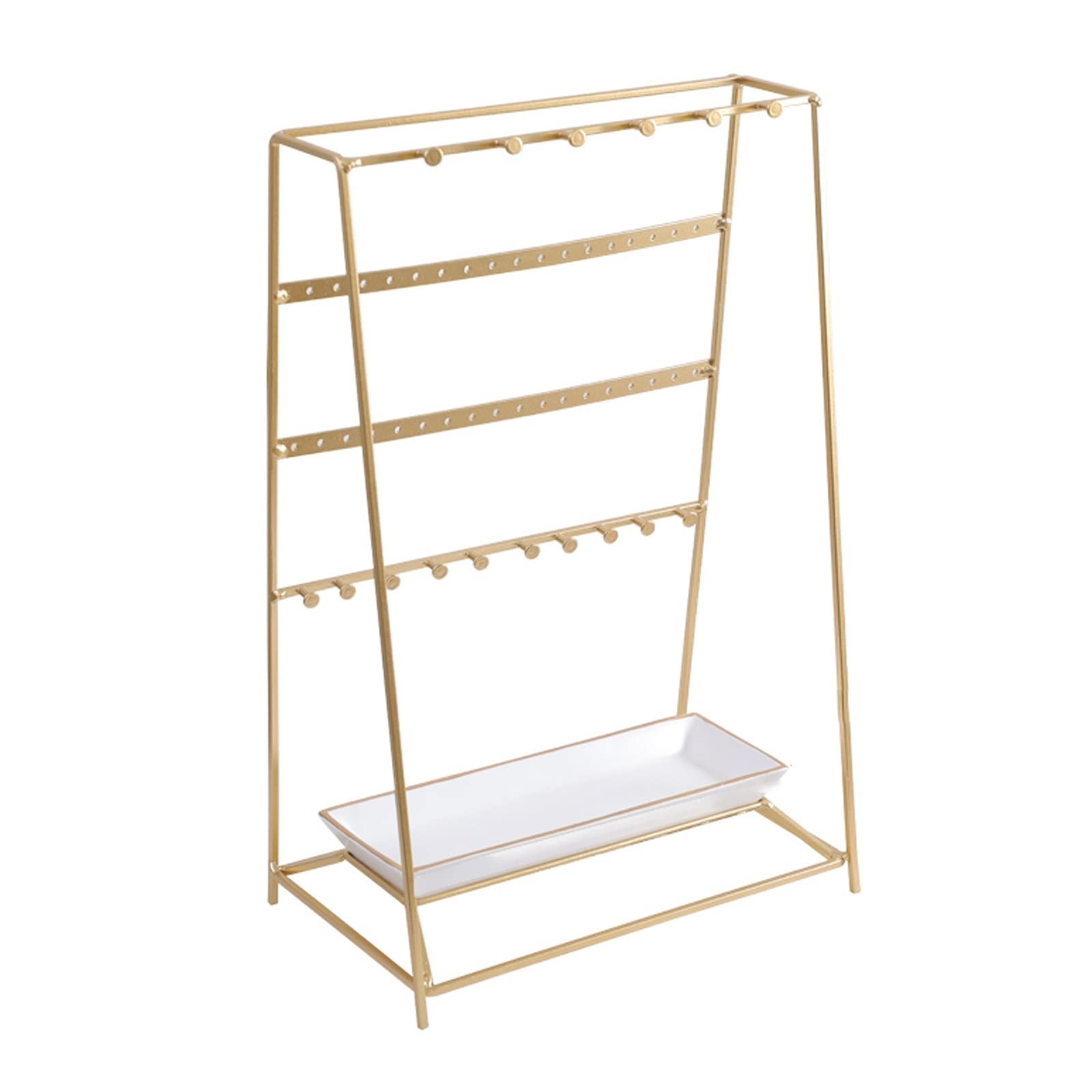 FUSHIFULIAN Jewelry Tree Stand Organizer - Metal Necklace & Bracelet Display Holder, Wall Mounted Earring and Ring Organizer for Home & Store (Color: A) - Perfect for Bedroom, Bathroom, Closet & Retail Store Displays