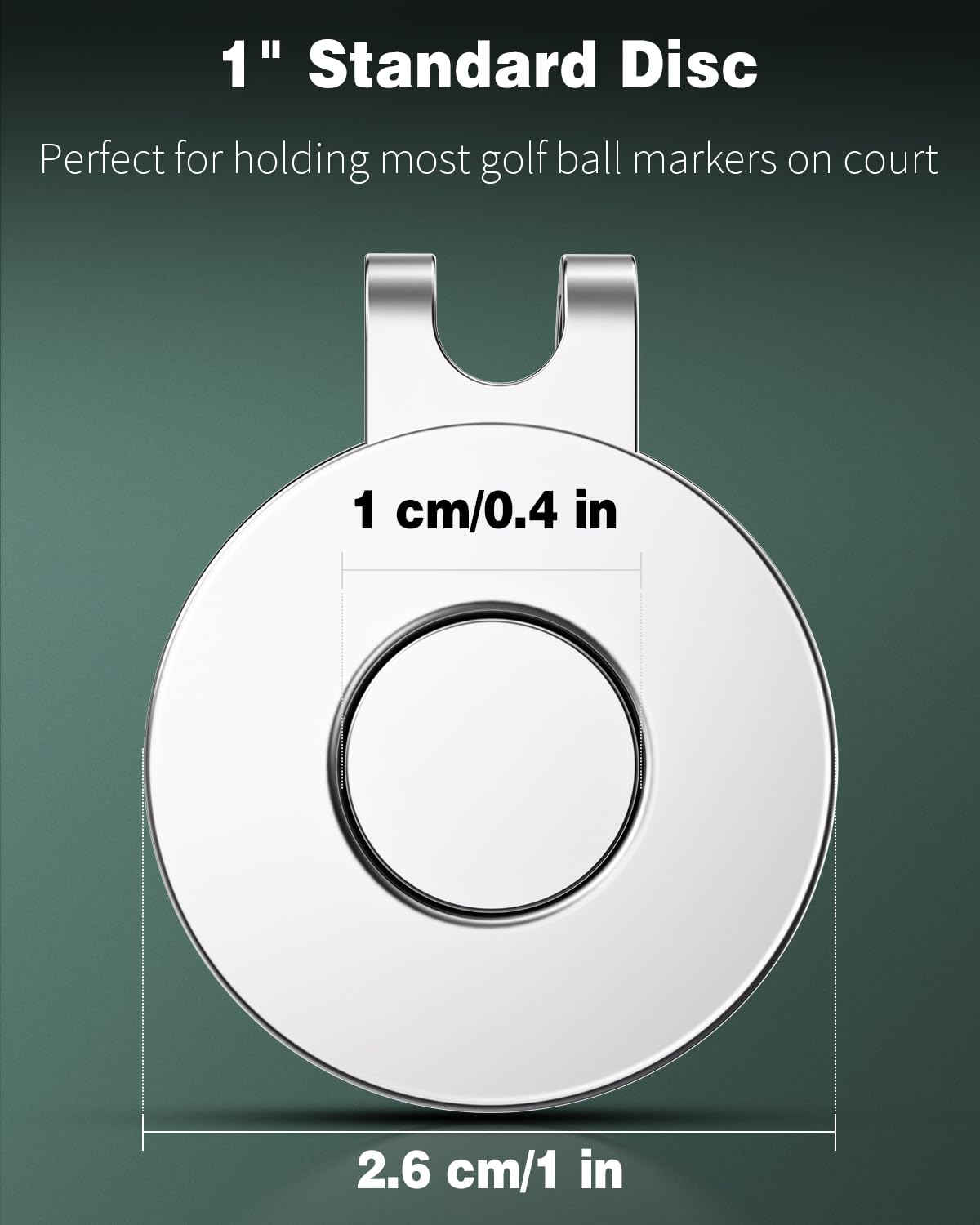 **Premium Magnetic Golf Ball Marker Holder - Nickel-Plated Alloy Clip for Hats, Caps, Visors, Belts & Bags | Secure & Stylish Golf Accessory (Ball Marker Not Included) | Perfect for Golfers, Tournaments & Practice**