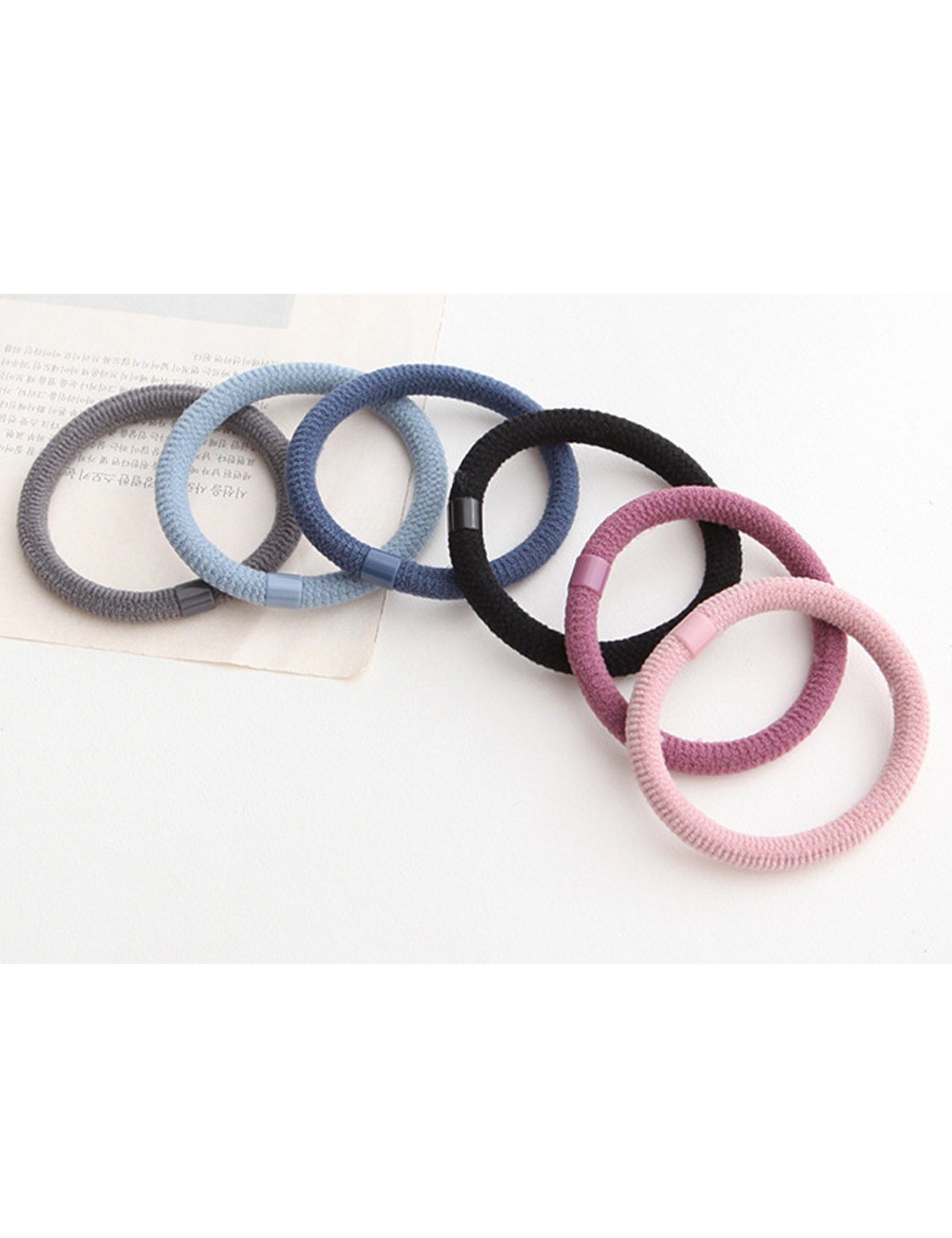 Elastic Hair Ties for Women - Soft Stretch Ponytail Holders, Black Hair Accessories for Gym, Yoga, Workout and Everyday Use