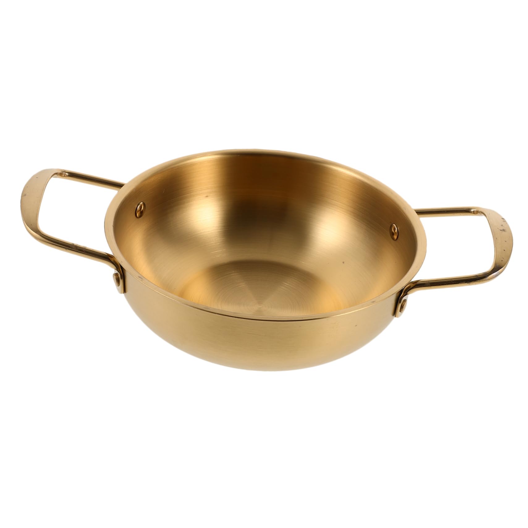 Stainless Steel Korean Noodle Soup Pot - 1PC Thickened Stockpot for Ramen, Shabu Shabu & Stir Fry | Cast Iron Paella Pan for Home & Travel Cooking | Durable Kitchen Cookware for Asian Dishes